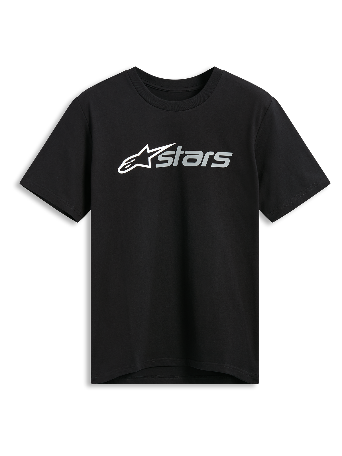 Alpinestars Blaze 2.0 CSF Tee, Short Sleeve T-Shirt, Black, White and Grey Front Logo Graphic, Casual Motorsport Sportswear
