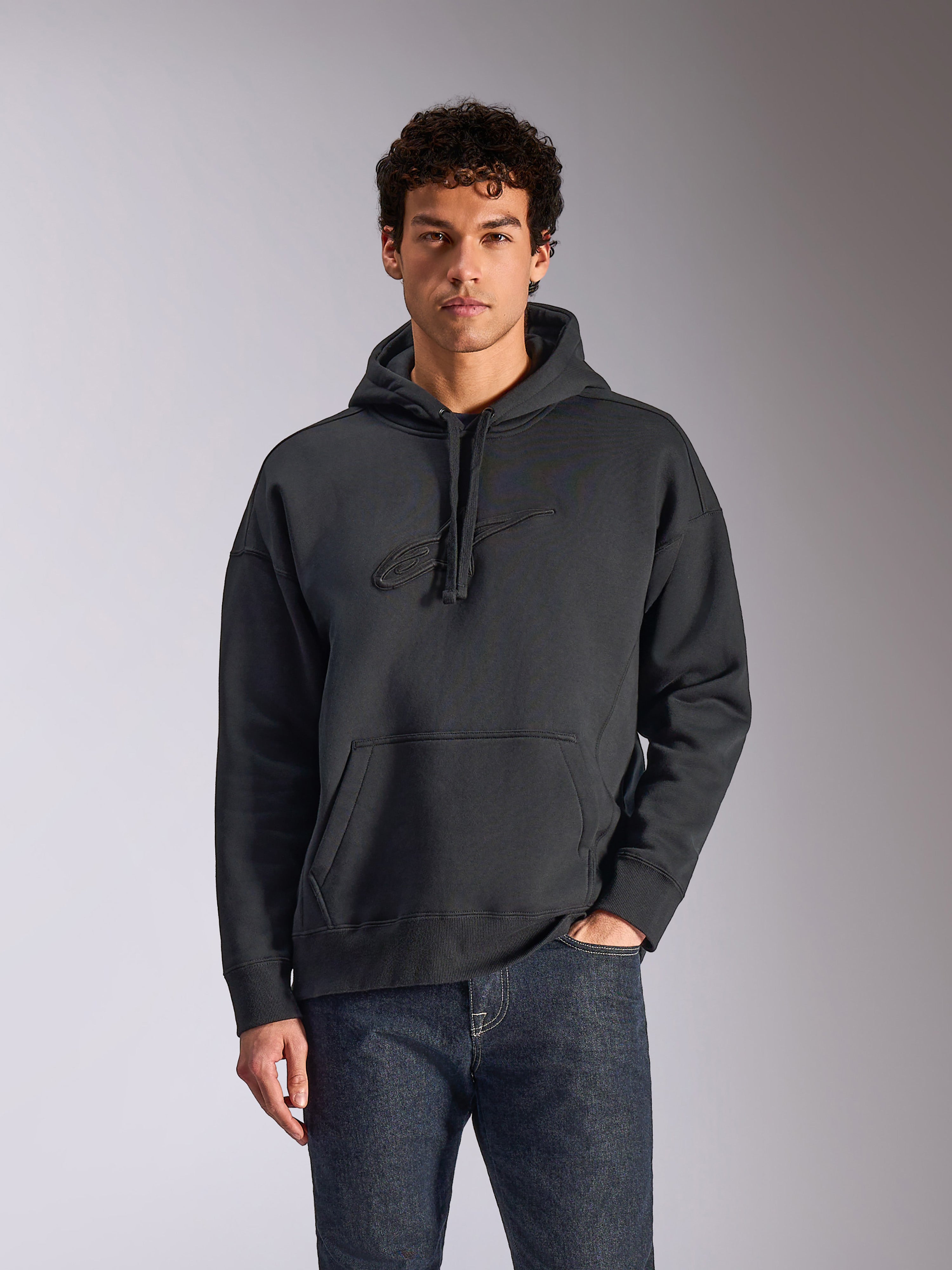 Emergent Oversized - Black Sportswear Hoodie | Alpinestars®