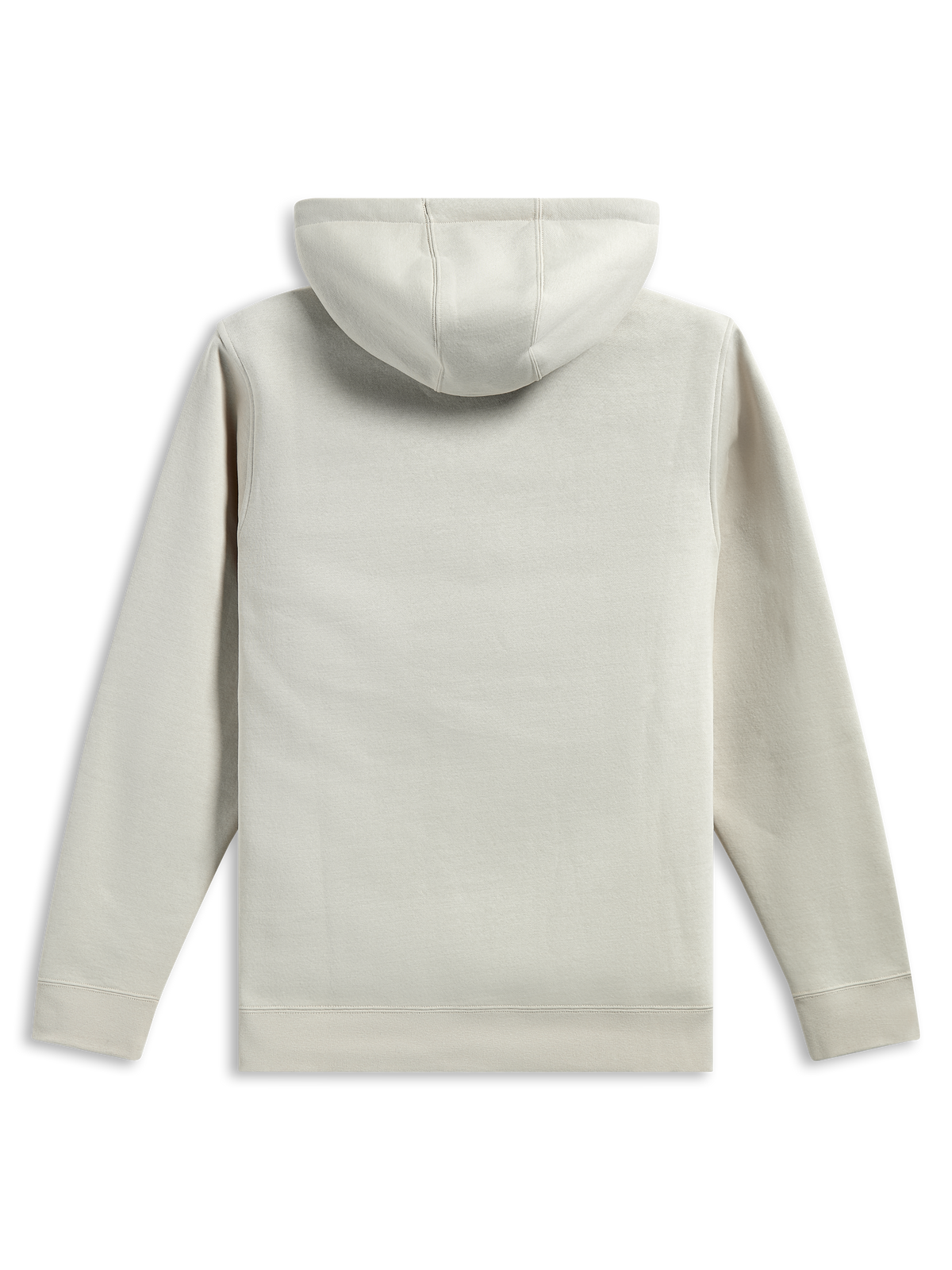 Alpinestars Pulse Hoodie, back view, Sand off-white, casual pullover fleece, long sleeves with ribbed cuffs and hem, hooded design, motorsport-inspired streetwear