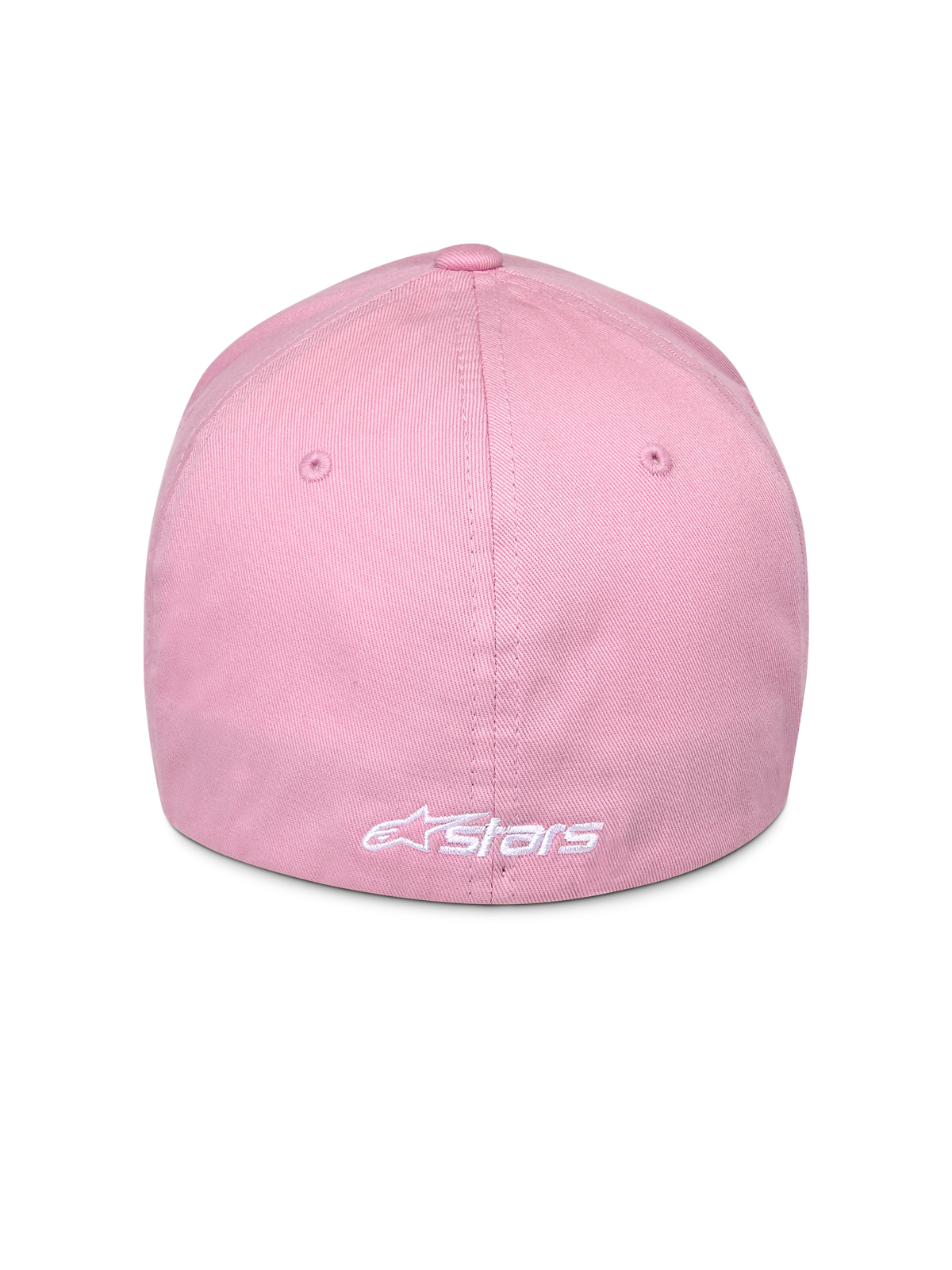 Alpinestars Ageless Multi Hat, Pink, back view featuring white embroidered Astars logo, flex-fit design, stretch twill fabric, casual motorsport headwear