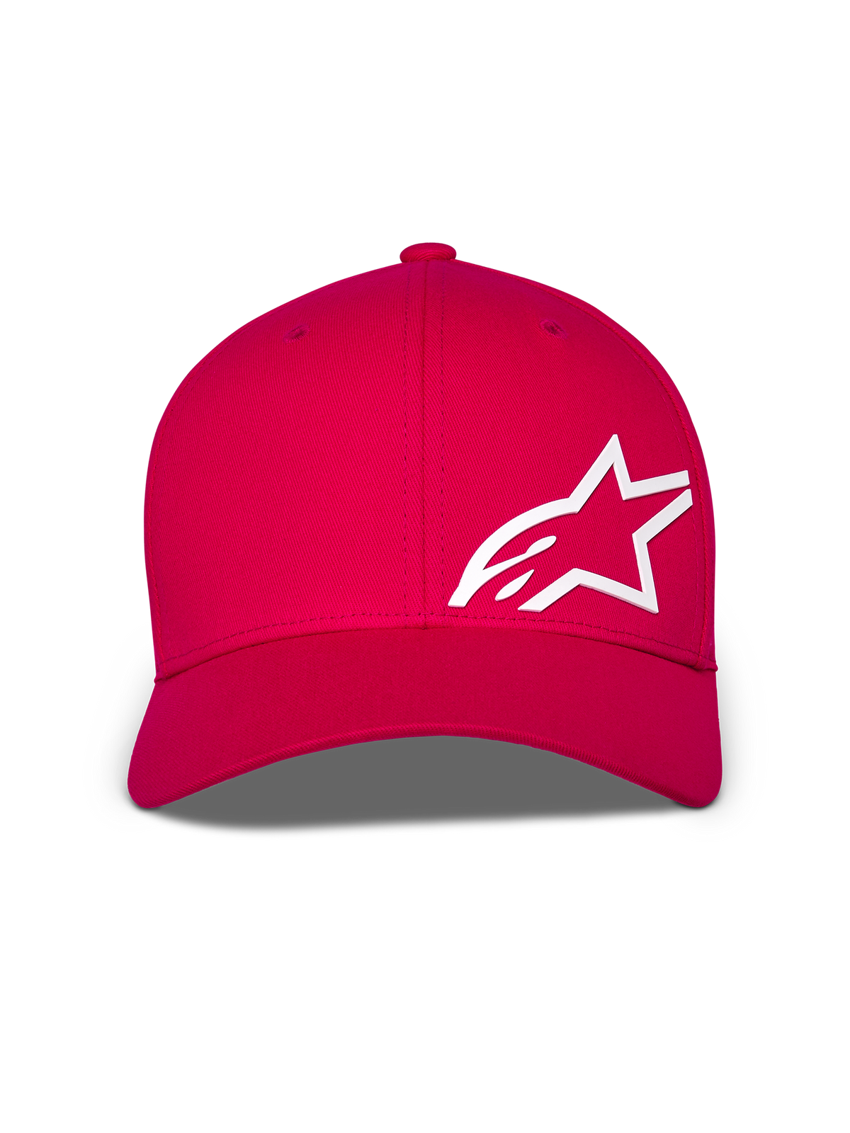 Alpinestars Corp Shift Multi Hat, Baseball Cap, Red, featuring a large white 3D Astars logo on the front, curved bill and structured crown, casual motorsport headwear