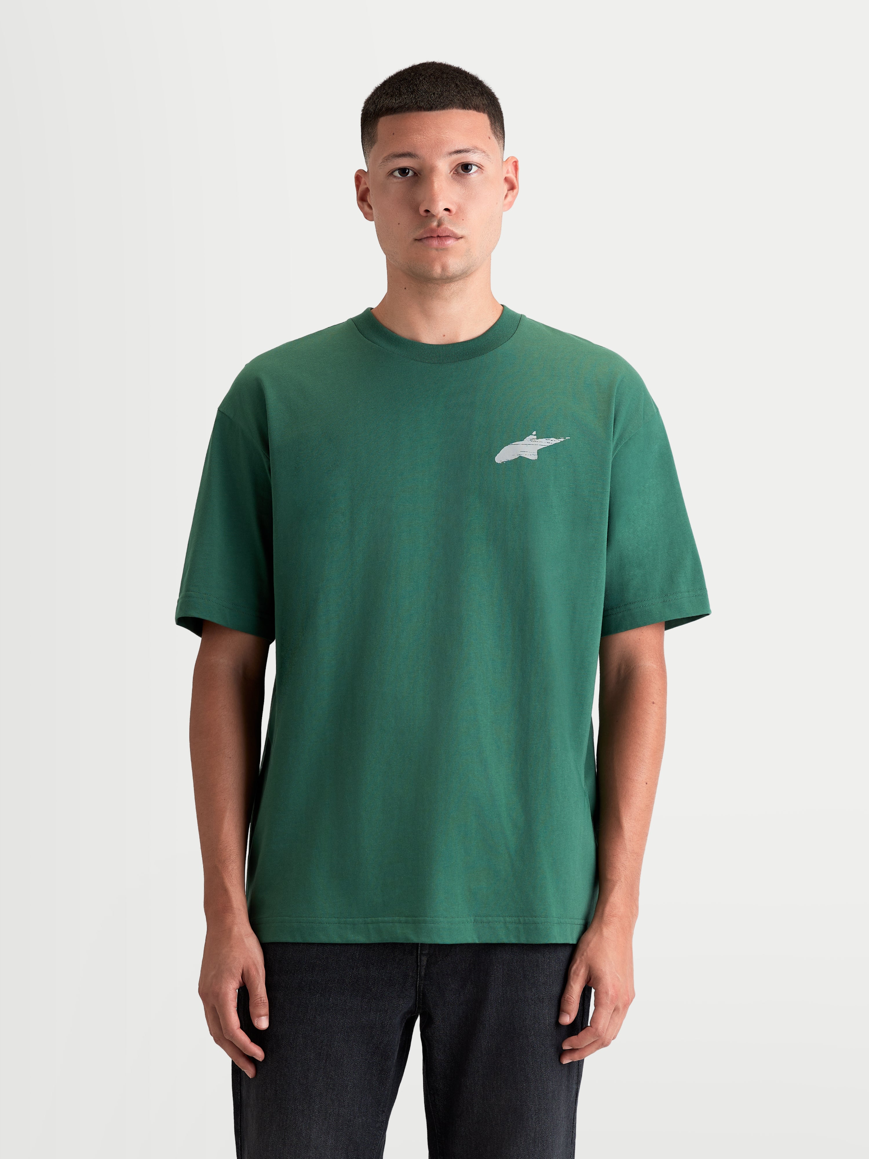 Checkback Oversized CSF - Green Tee | Alpinestars®