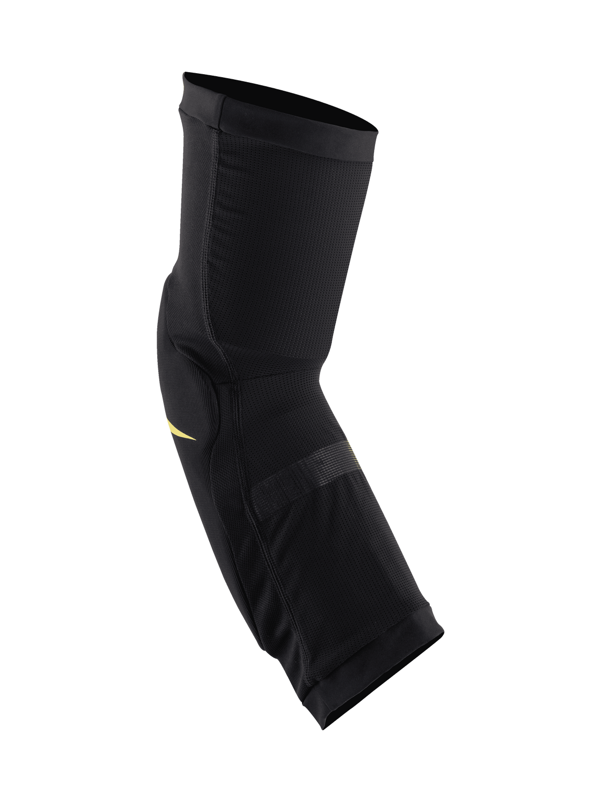 Alpinestars Paragon Plus Knee Protectors, Black and Acid Yellow, lightweight slip-on knee guard with breathable stretch mesh, ergonomic pre-shaped design for mountain biking and off-road protection