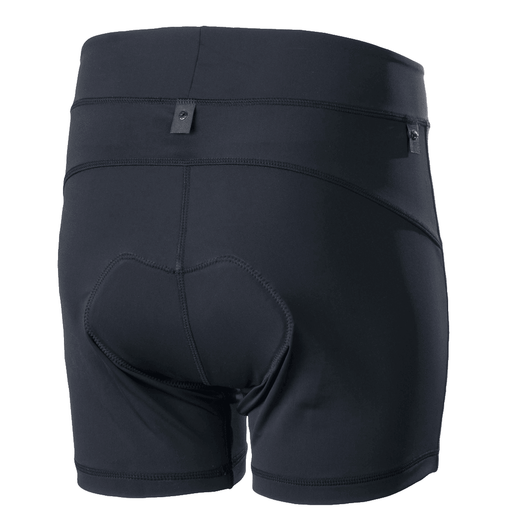 Alpinestars Women Stella Drop Inner Shorts, Black, Mountain Bike Liner Shorts, back view featuring integrated chamois padding and snap integration tabs, ergonomic compression fit for Enduro