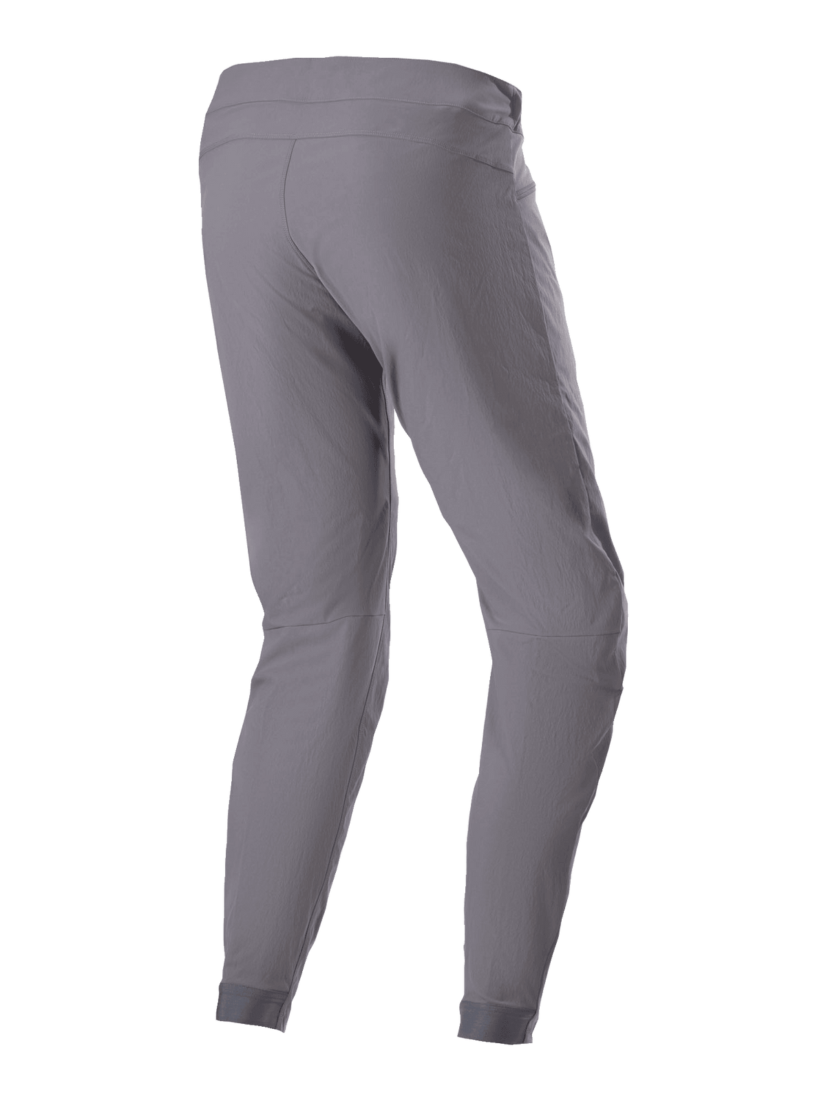 Alpinestars A-Dura Pants, MTB Cycling Pants, Dark Gray, rear three-quarter view, showing the durable 2-way stretch textile, elasticated cuffs, and ergonomic fit designed for mountain bike trail performance.