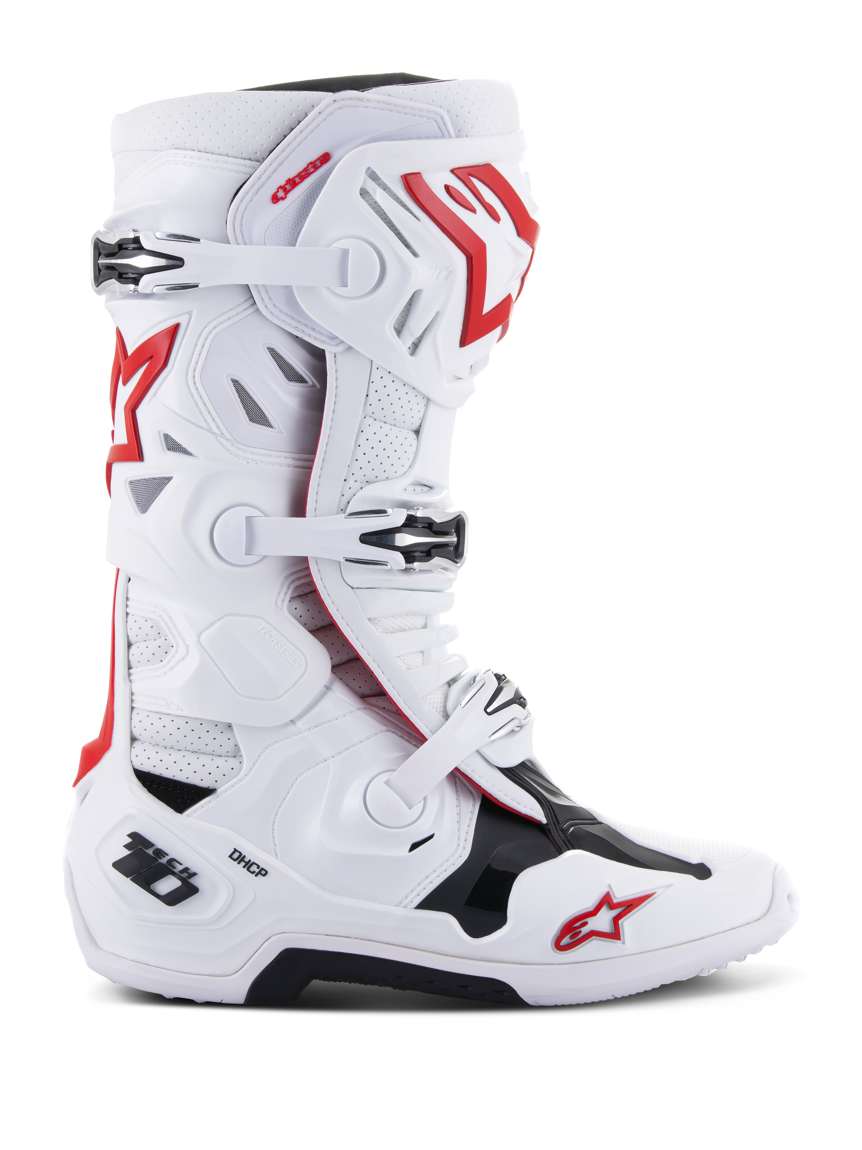 Tech 10 Supervented - White Red MX Boots | Alpinestars®