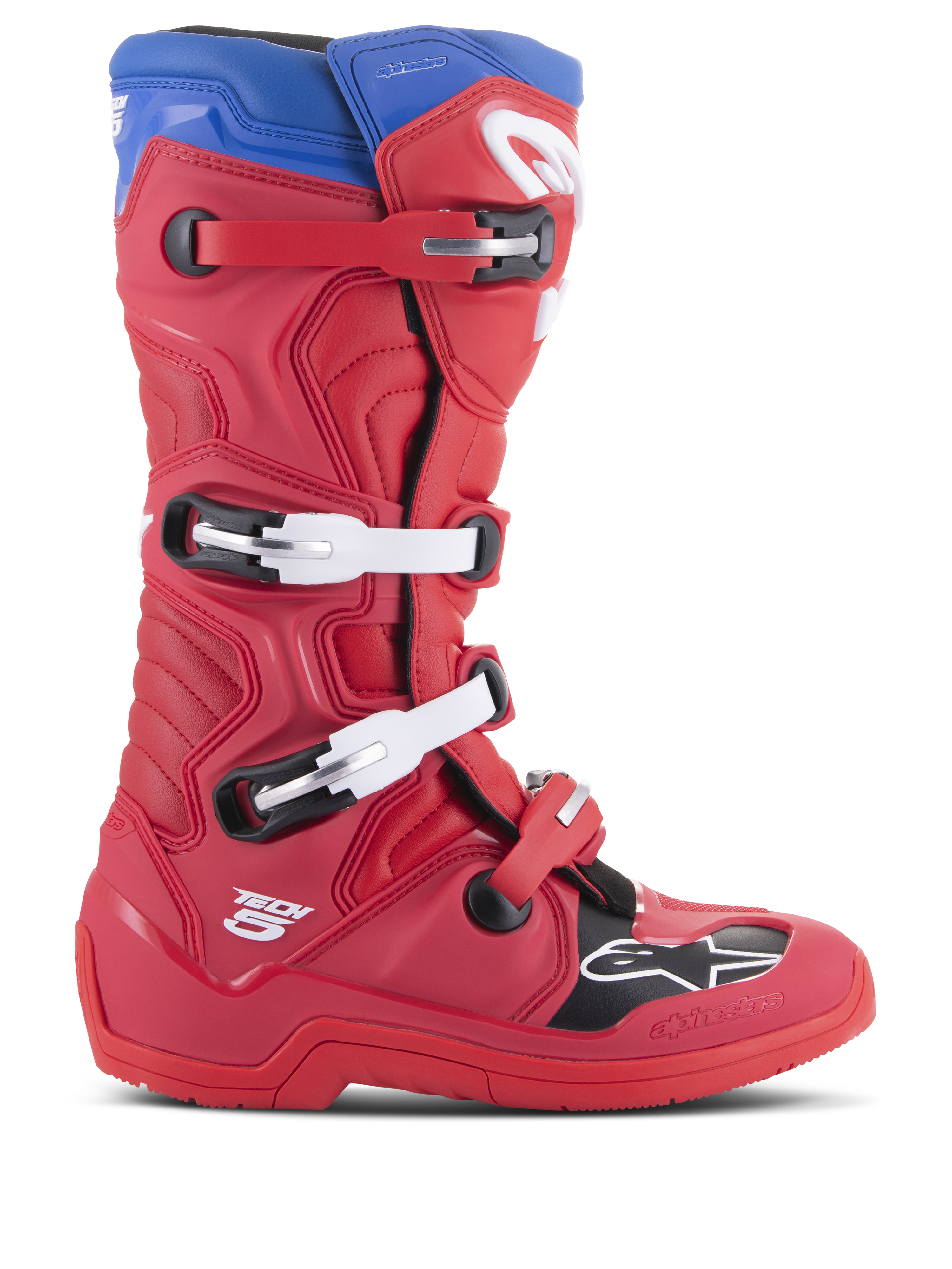  5 Tsume ネイビー/レッド シューズ Tech 5 - Red MX Boots | Alpinestars®