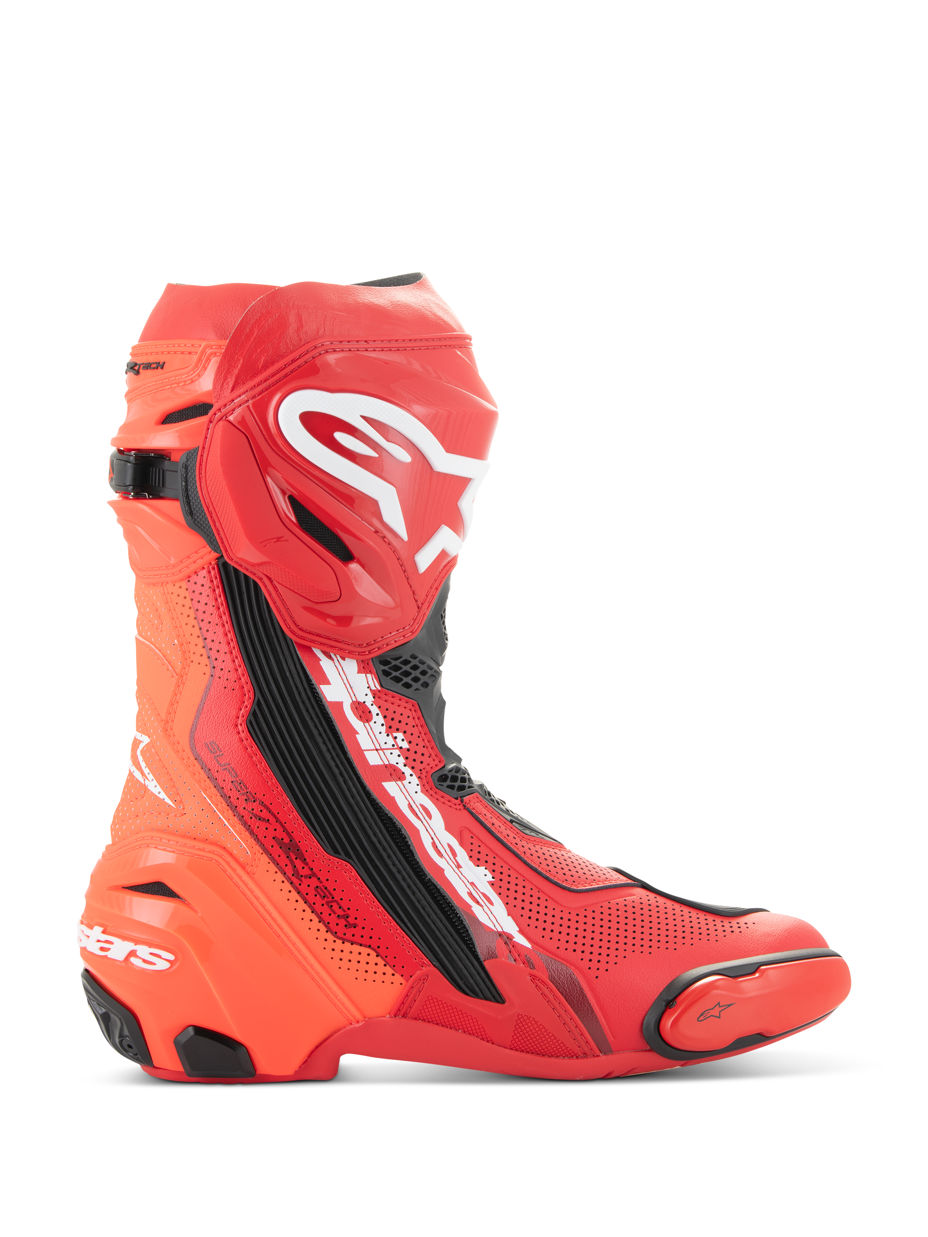 Supertech R Vented - Black Motorcycle Boots | Alpinestars®