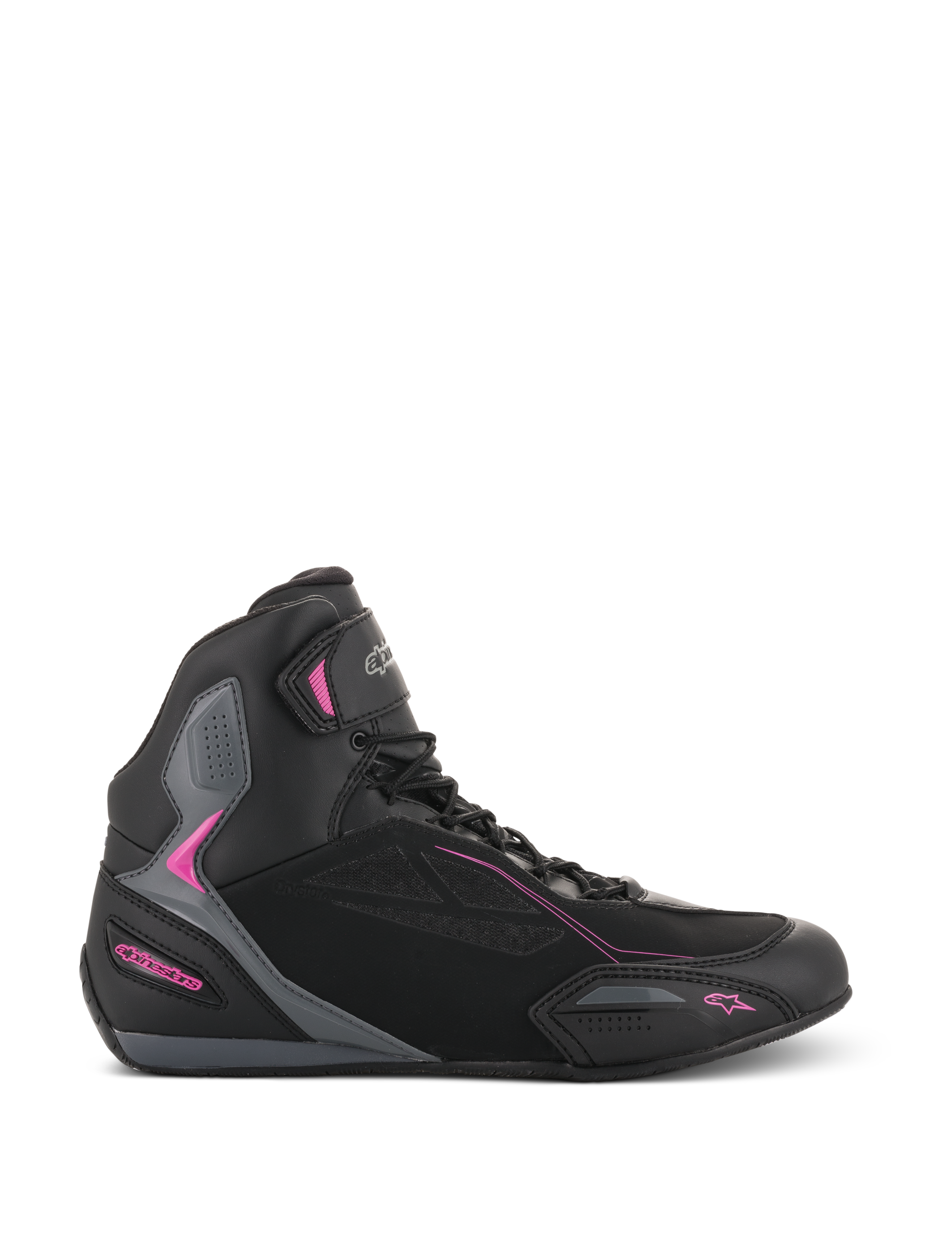 Alpinestars Women's Stella Faster 3 Drystar Motorcycle Shoes - Black/Silver, Size 8, Waterproof