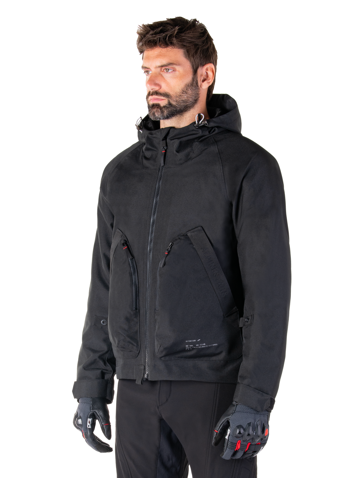 Alpinestars Morush Waterproof Parka, Men's Black Urban Motorcycle Jacket, Textile, CE Certified, Tech-Air Ready.