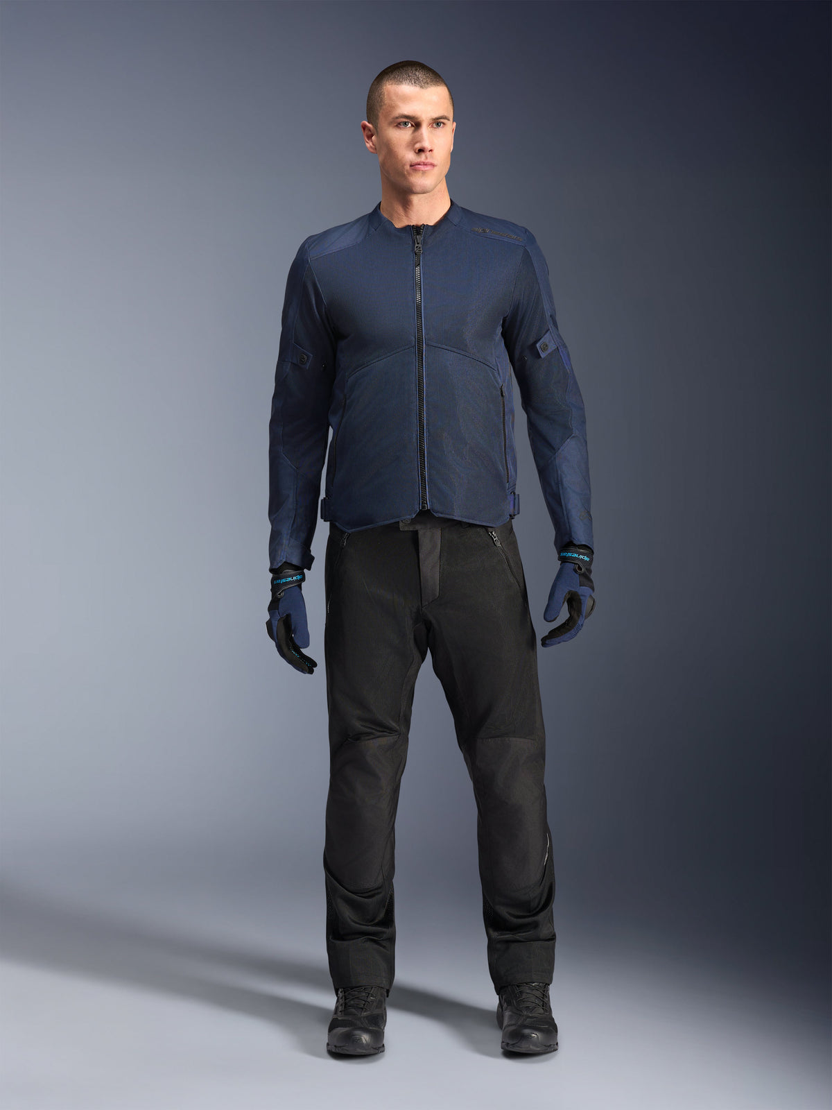 Alpinestars C-1 Air Jacket, blue tech mesh urban motorcycle jacket for men's road commuting and touring.