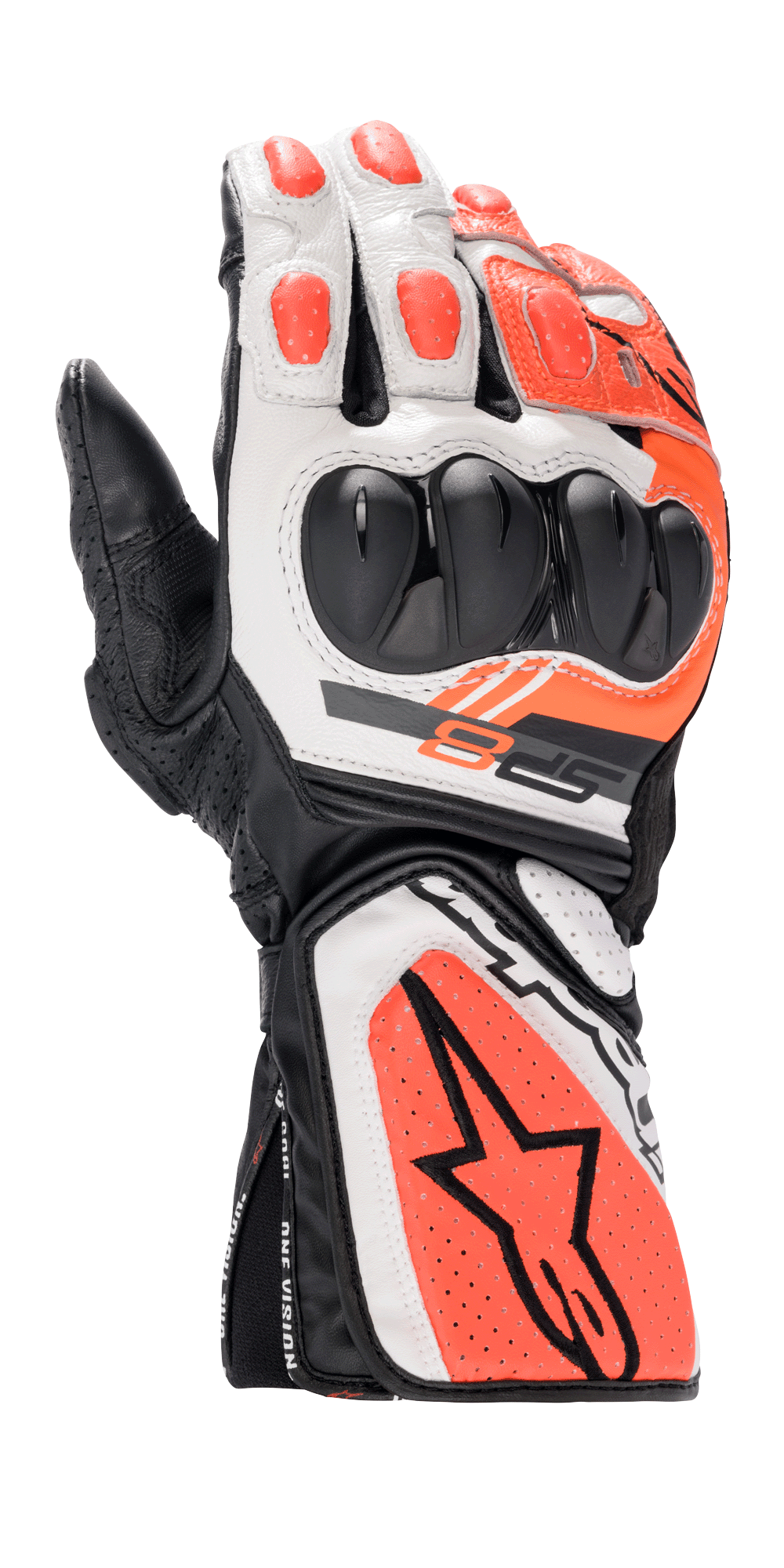 SP-8 V3 - Black Motorcycle Gloves | Alpinestars®