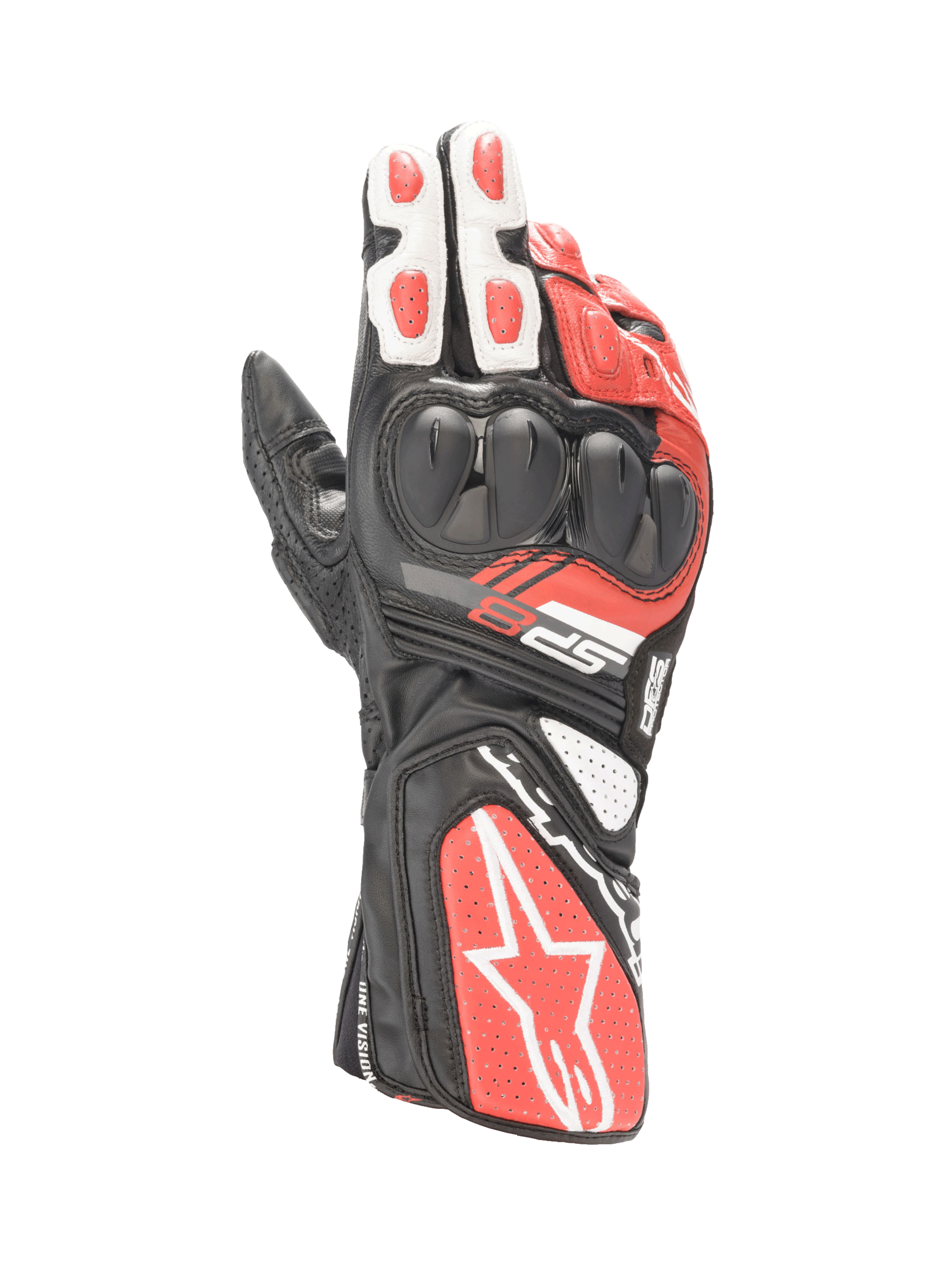 SP-8 V3 - Black Motorcycle Gloves | Alpinestars®