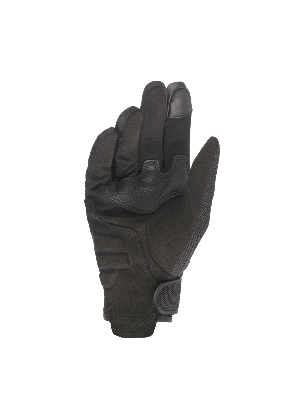 Alpinestars Copper Gloves, black urban motorcycle commuter gloves with a synthetic suede palm and touchscreen fingertip.