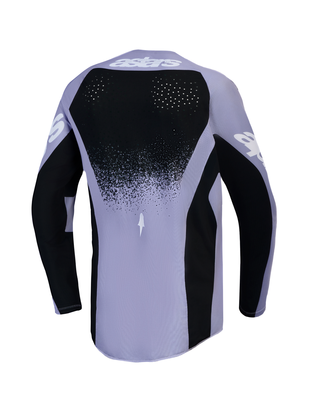 Alpinestars Stella Techstar Swan Women's Motocross Jersey in light violet and black with laser-cut back vents.