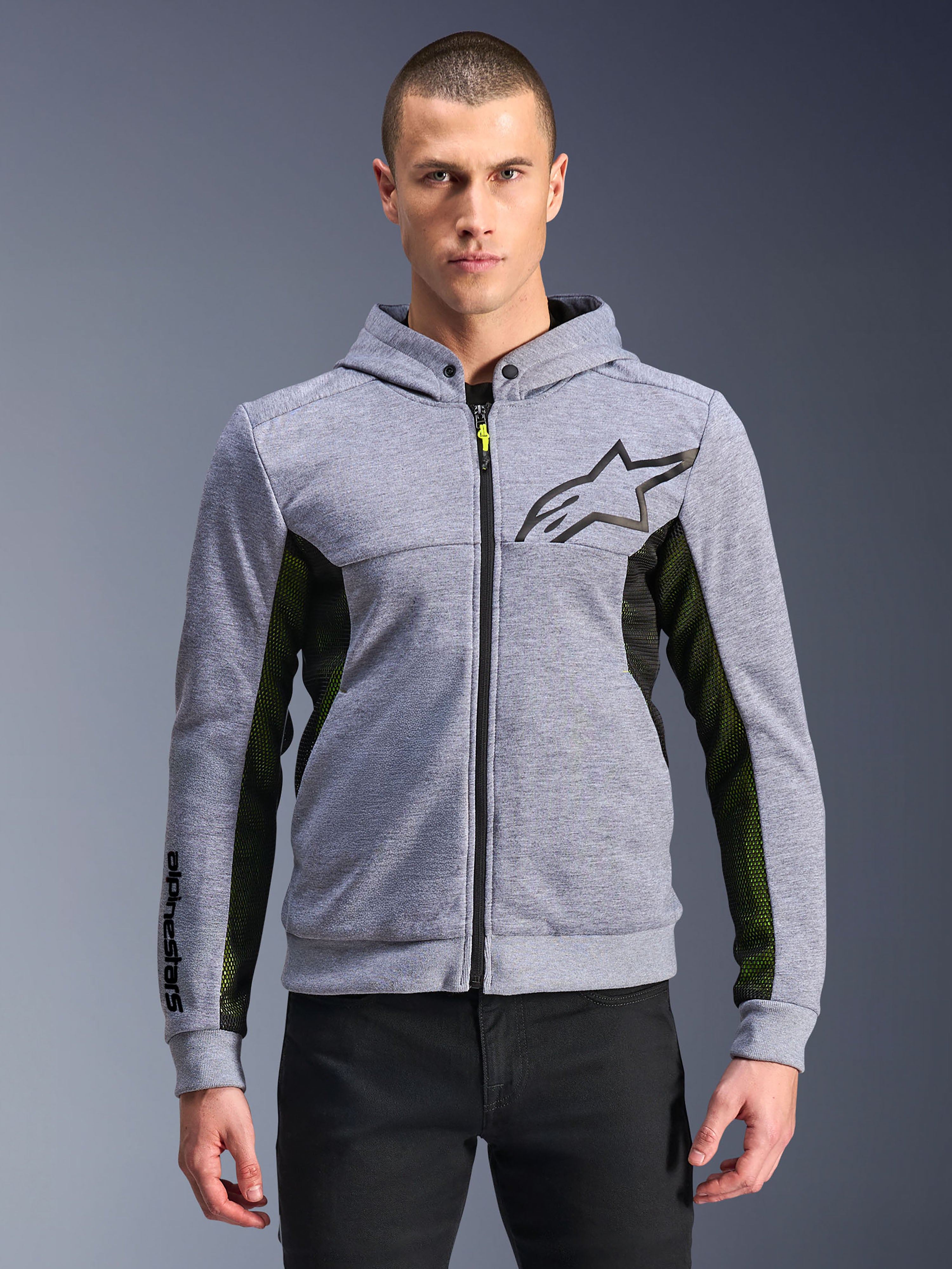 Chrome Air Sport Hoodie - Gray Motorcycle Jacket | Alpinestars®