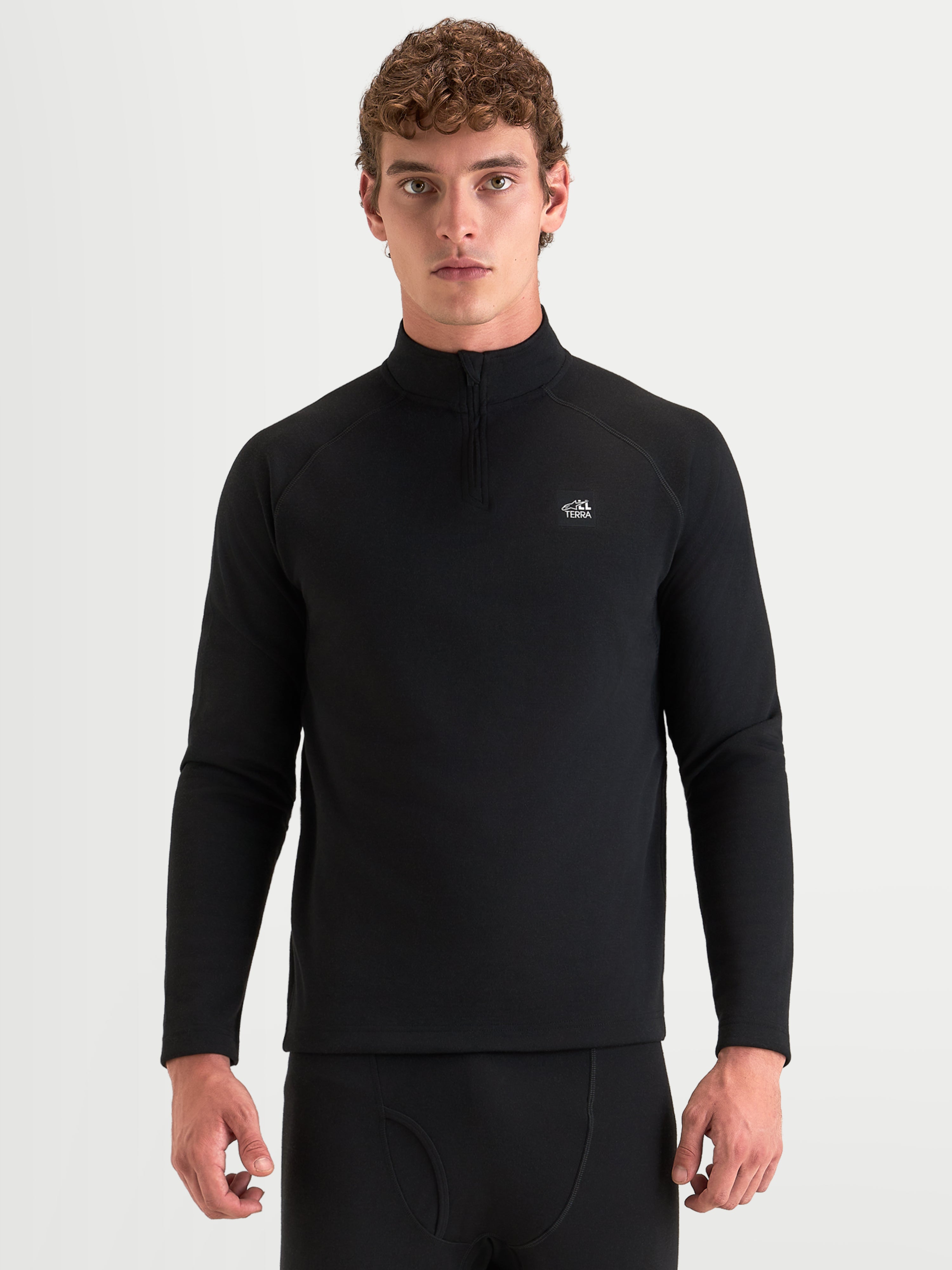 AT-8 Merino Wool - Black Motorcycle Top Layer | Alpinestars®