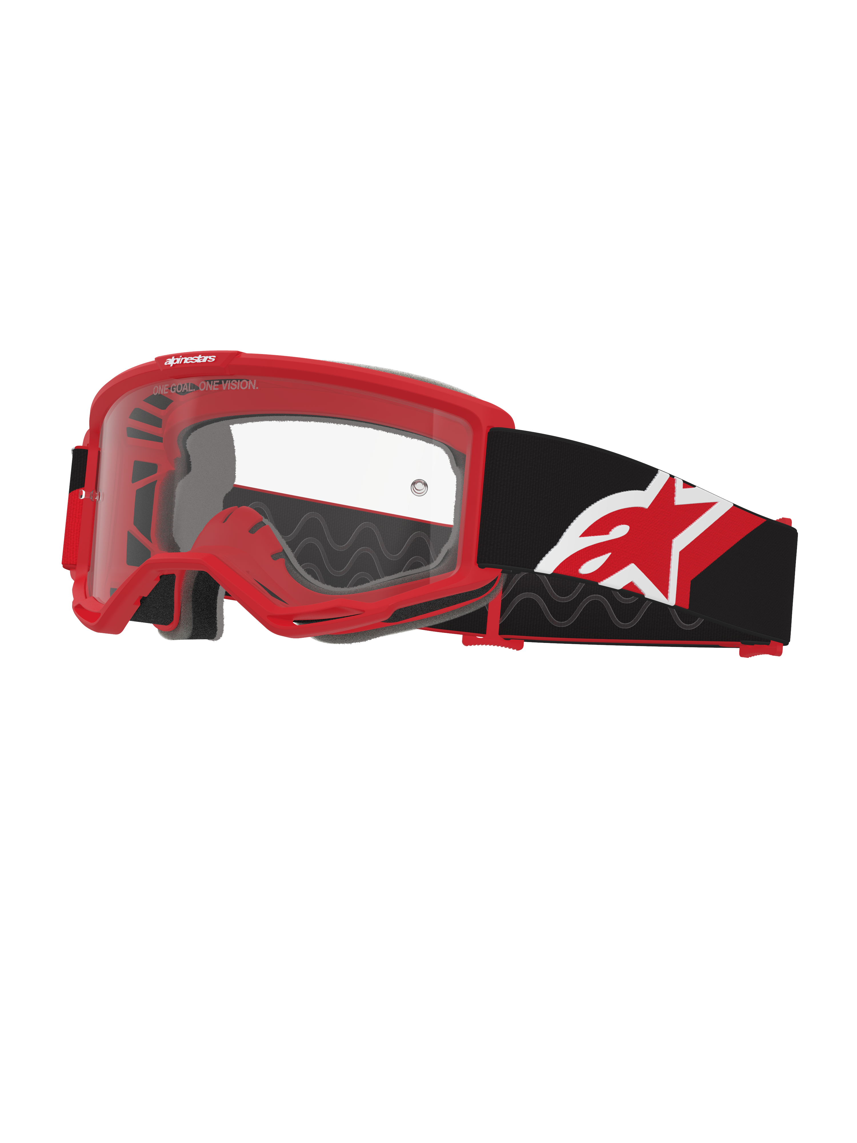 One Size / Red Black White Clear