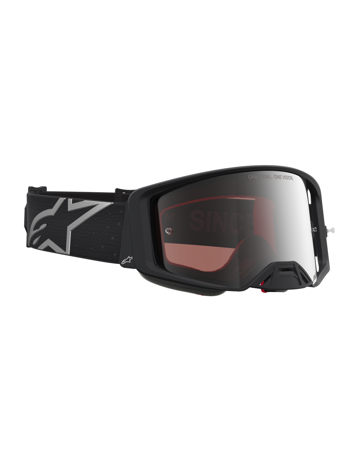 Alpinestars Supertech Vesta Goggles, Motocross racing eyewear, Black and Silver Mirror, for high-definition vision.