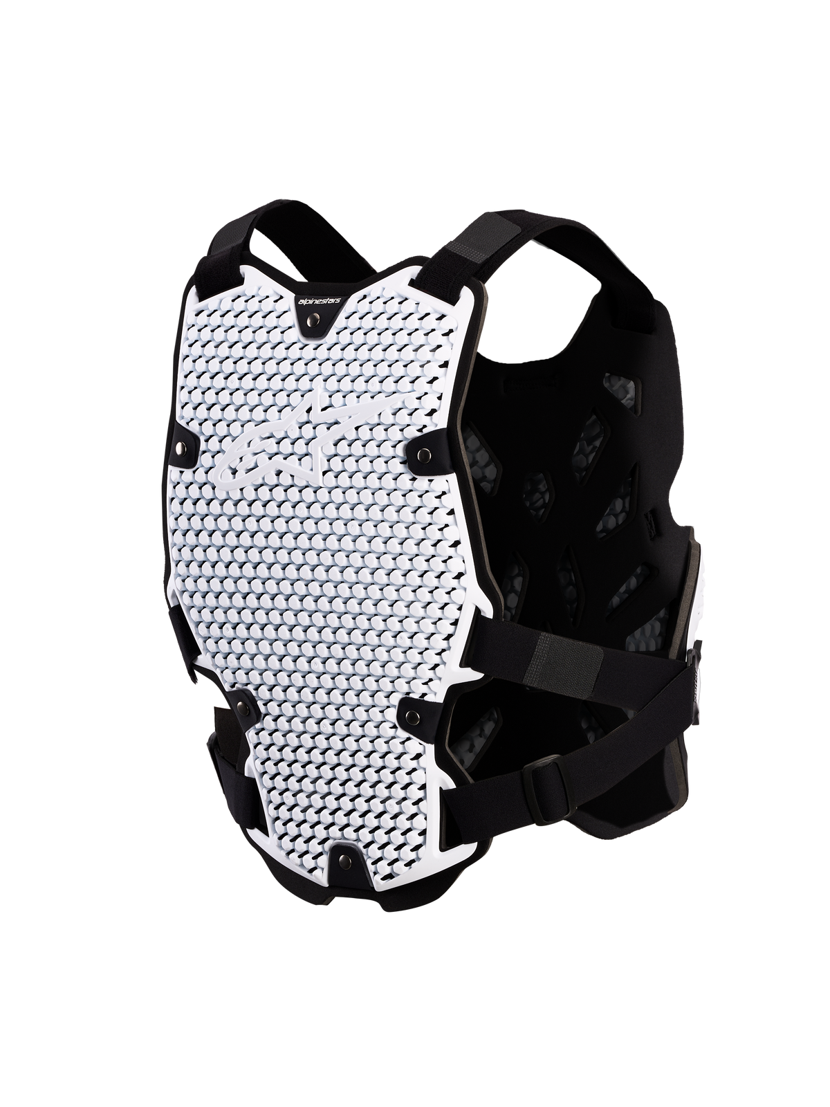 Alpinestars Bionic Action Chest Protector, White and Black, CE Level 1 Motocross body armor with A-Morph technology.
