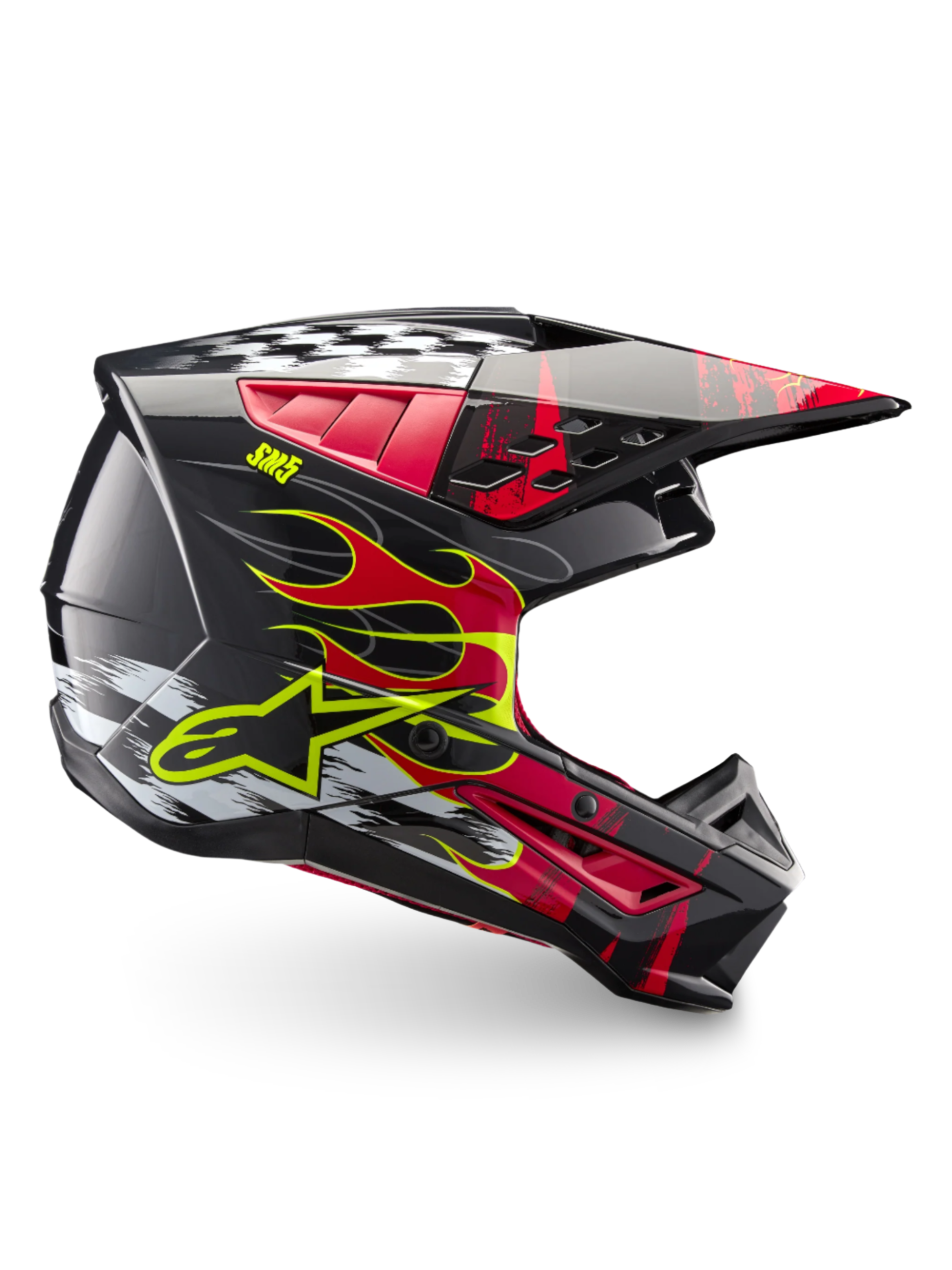 XS / Dark Gray Bright Red Glossy