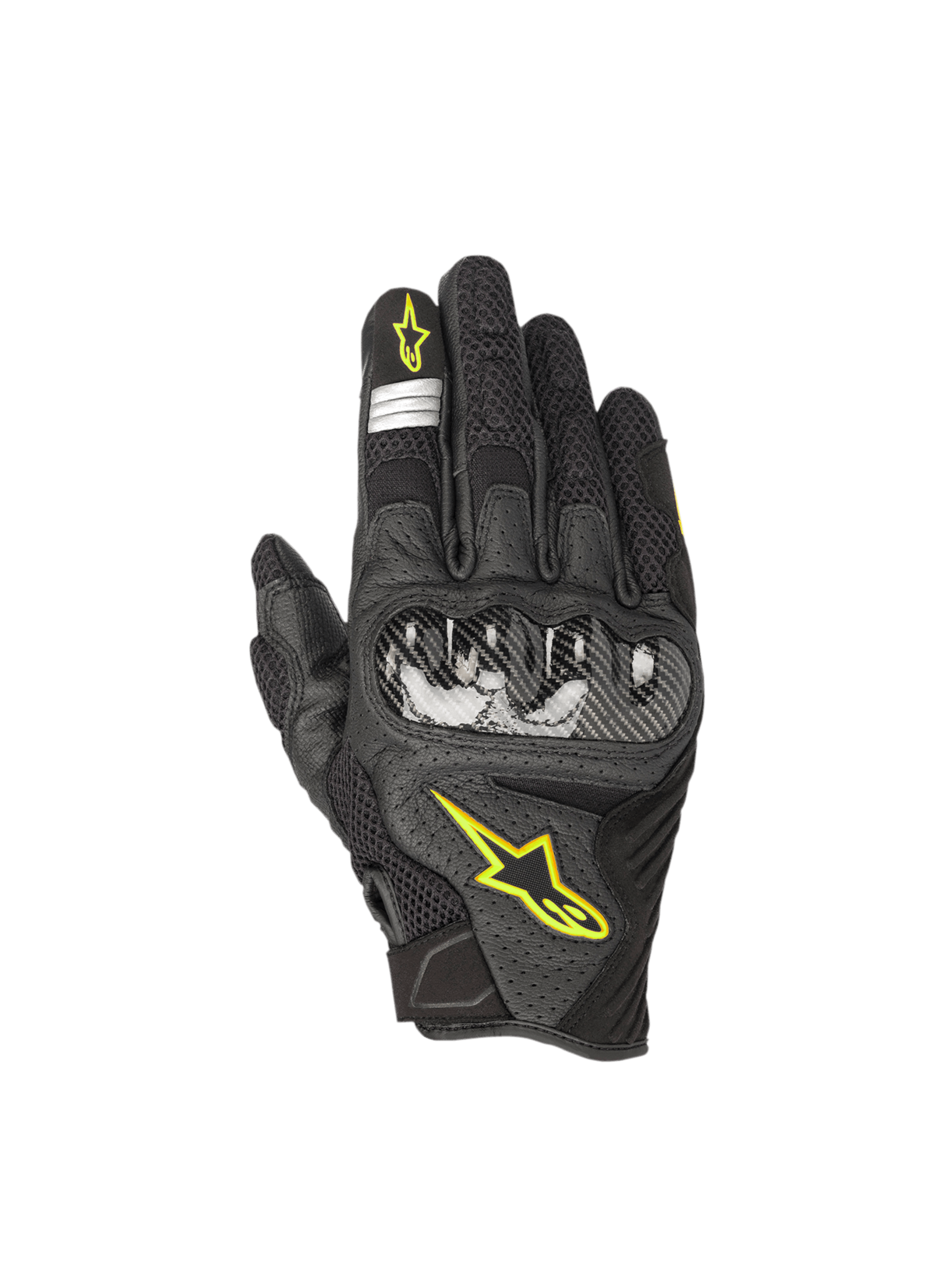 SMX-1 Air V2 - Black Yellow Motorcycle Gloves | Alpinestars®