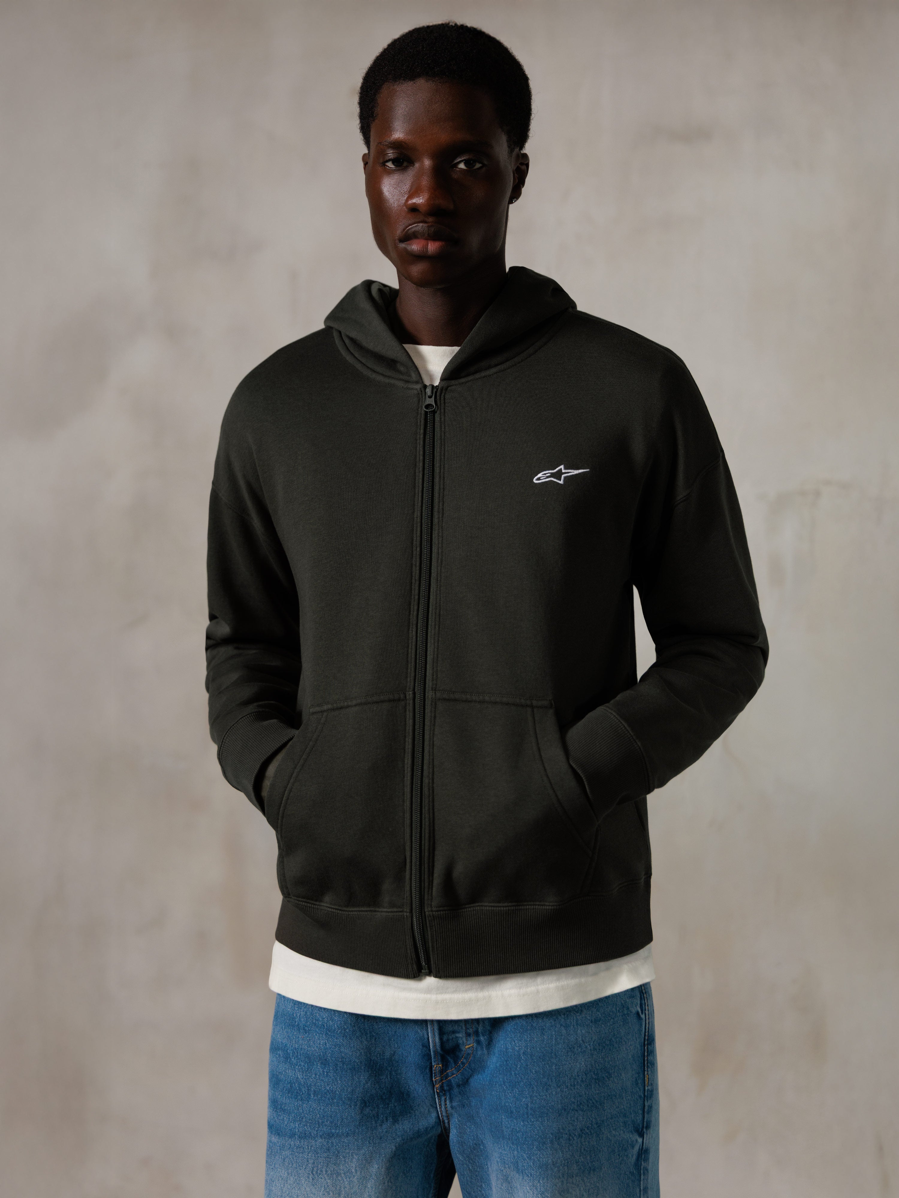 Essentials Ageless Zip Hoodie - Black Sportswear Hoodie | Alpinestars®