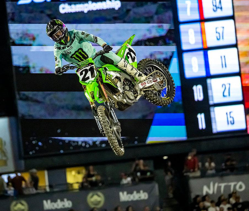 JASON ANDERSON HEADS ALPINESTARS 450SX PODIUM LOCK-OUT AT ANAHEIM 3, CALIFORNIA