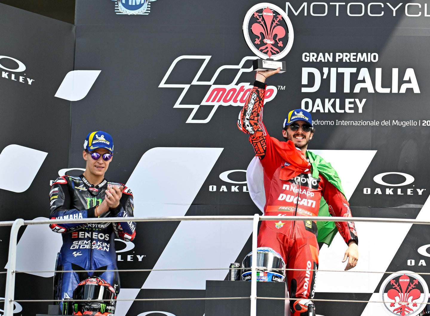 ALPINESTARS GO 1-2 IN ITALY AS PECCO BAGNAIA STRIDES TO INCREDIBLE MOTOGP HOME RACE VICTORY WITH FABIO QUARTARARO FINISHING SECOND IN MUGELLO