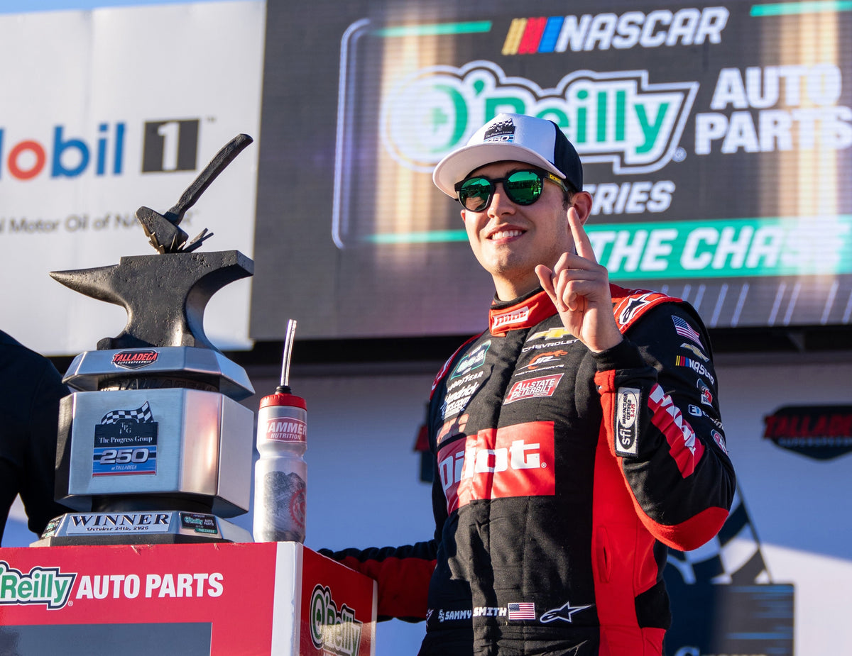 SAMMY SMITH WINS NASCAR O’REILLY SERIES RACE AT TALLADEGA SUPERSPEEDWAY, WILLIAM BYRON SECOND IN NASCAR SERIES CUP IN ALABAMA