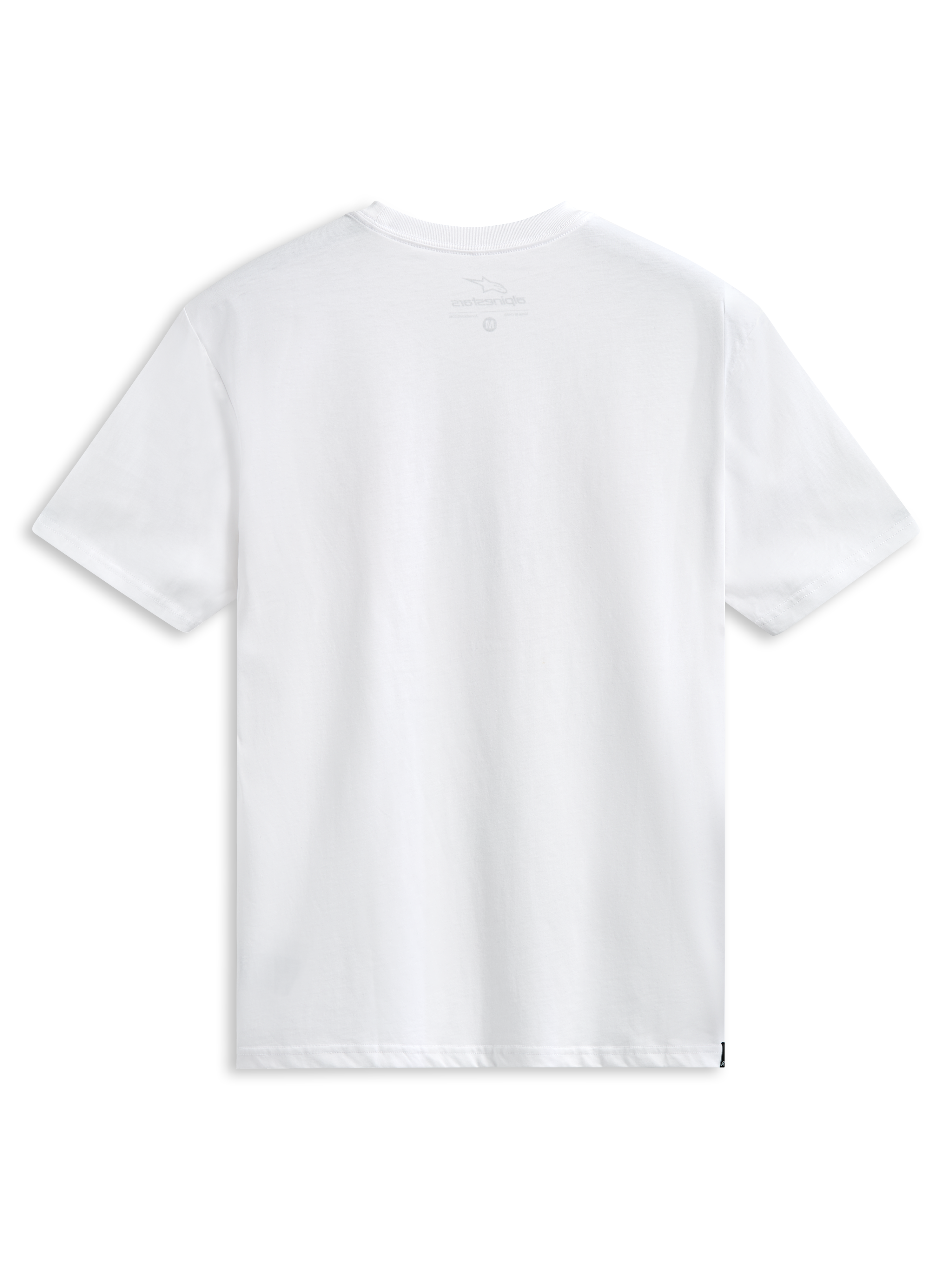 Alpinestars Always 2.0 CSF Tee, Short Sleeve T-Shirt, White, Black and Red Linear Logo Graphic, Casual Motorsport Sportswear