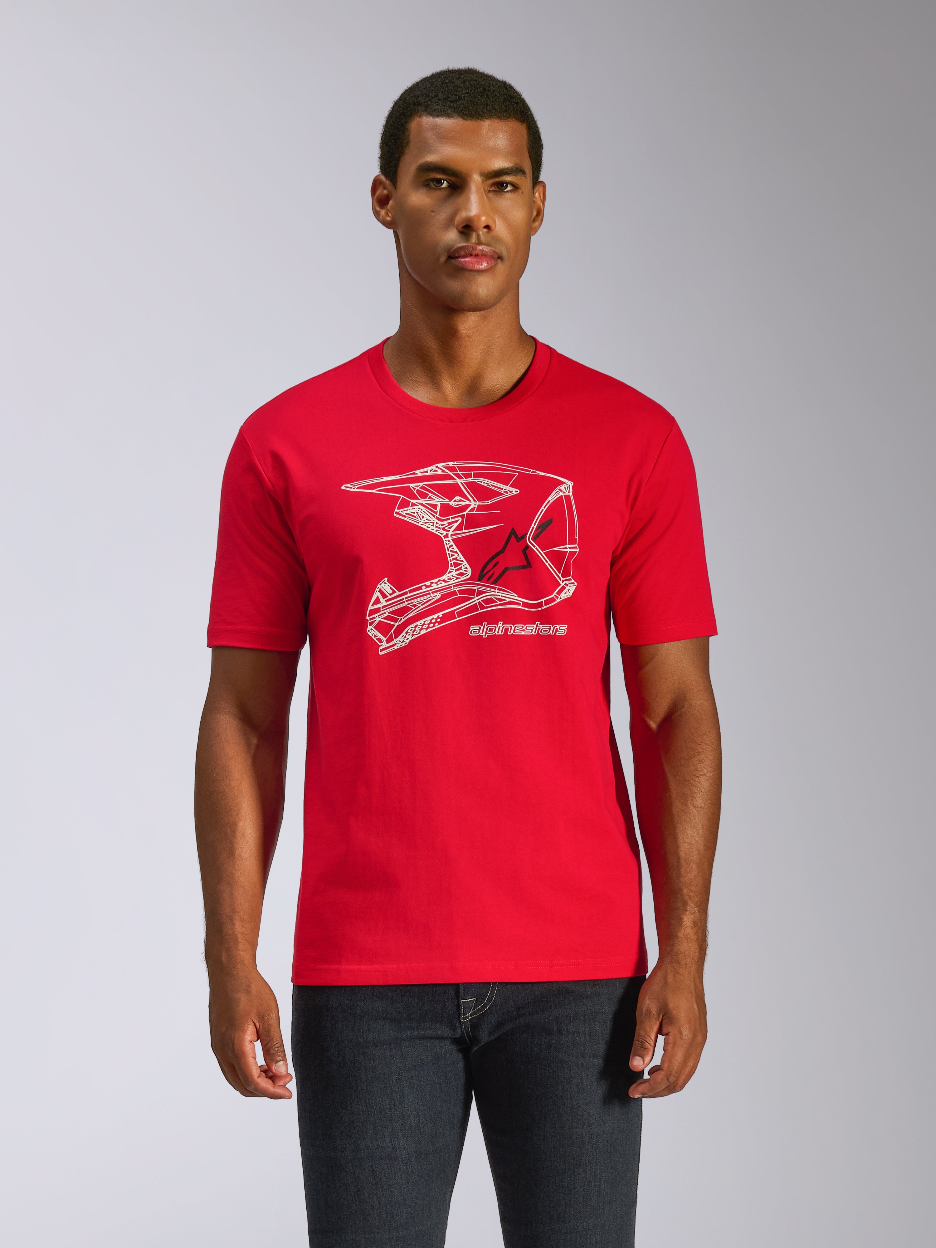 Mx Helmet CSF - Red Sportswear Tee | Alpinestars®