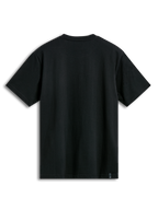 Alpinestars Semicircle CSF Tee, Short Sleeve T-Shirt, Black, back view showing plain fabric and small brand tag on the bottom hem, casual motorsport streetwear