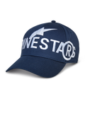 Alpinestars Committed Hat, Baseball Cap, Navy Blue, Large White Embroidered Branding, Curved Brim, Structured Crown, Casual Sportswear