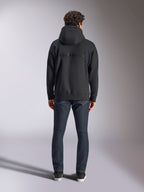 Alpinestars Emergent Oversized Hoodie, Black, Back view featuring tonal 3D embroidered Alpinestars word logo, oversized fit pullover fleece, casual lifestyle streetwear