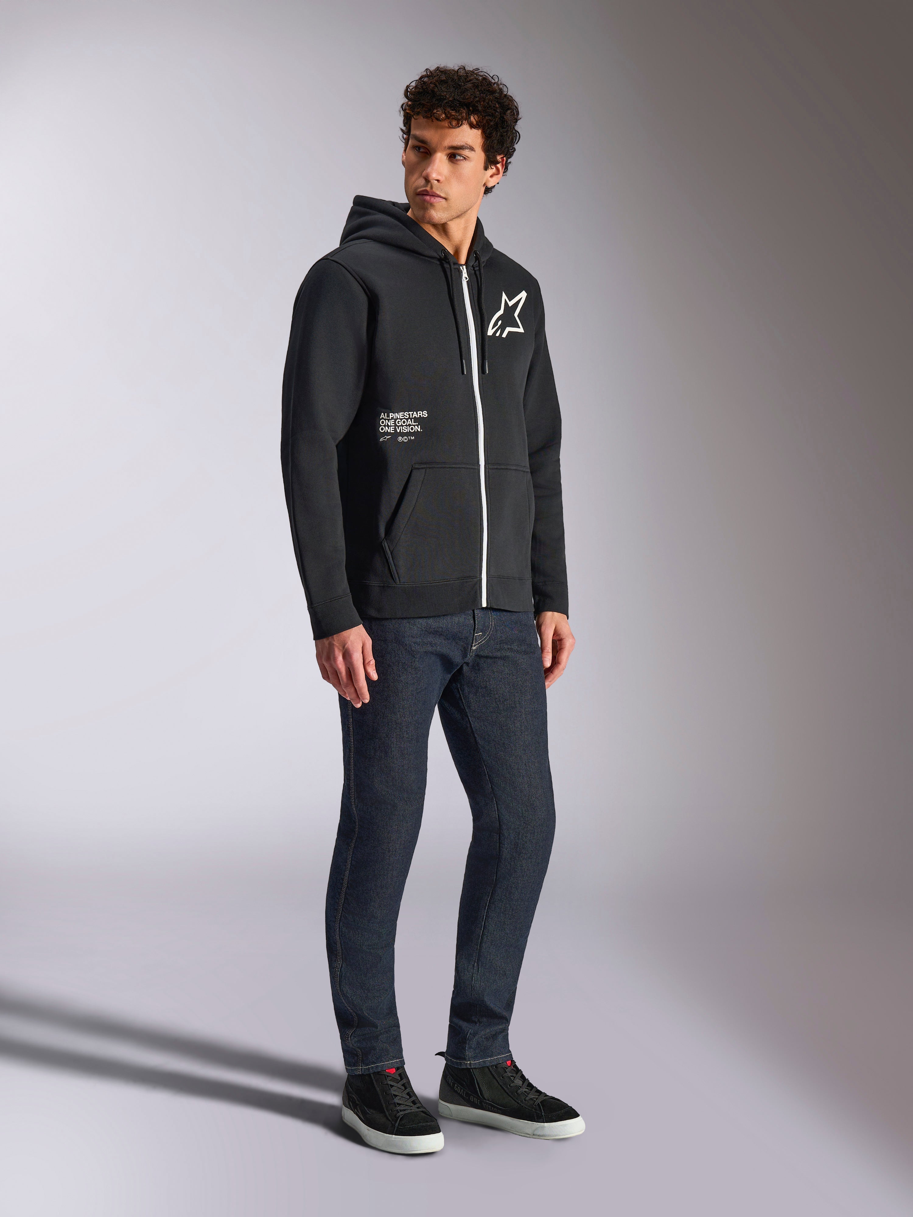 Transverse - Black Sportswear Hoodie | Alpinestars®