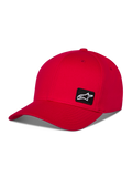 Alpinestars Pivot Hat, Red Sportswear Baseball Cap, curved bill with structured crown, featuring a small black Astars logo embroidery patch on the side, casual motorsport design
