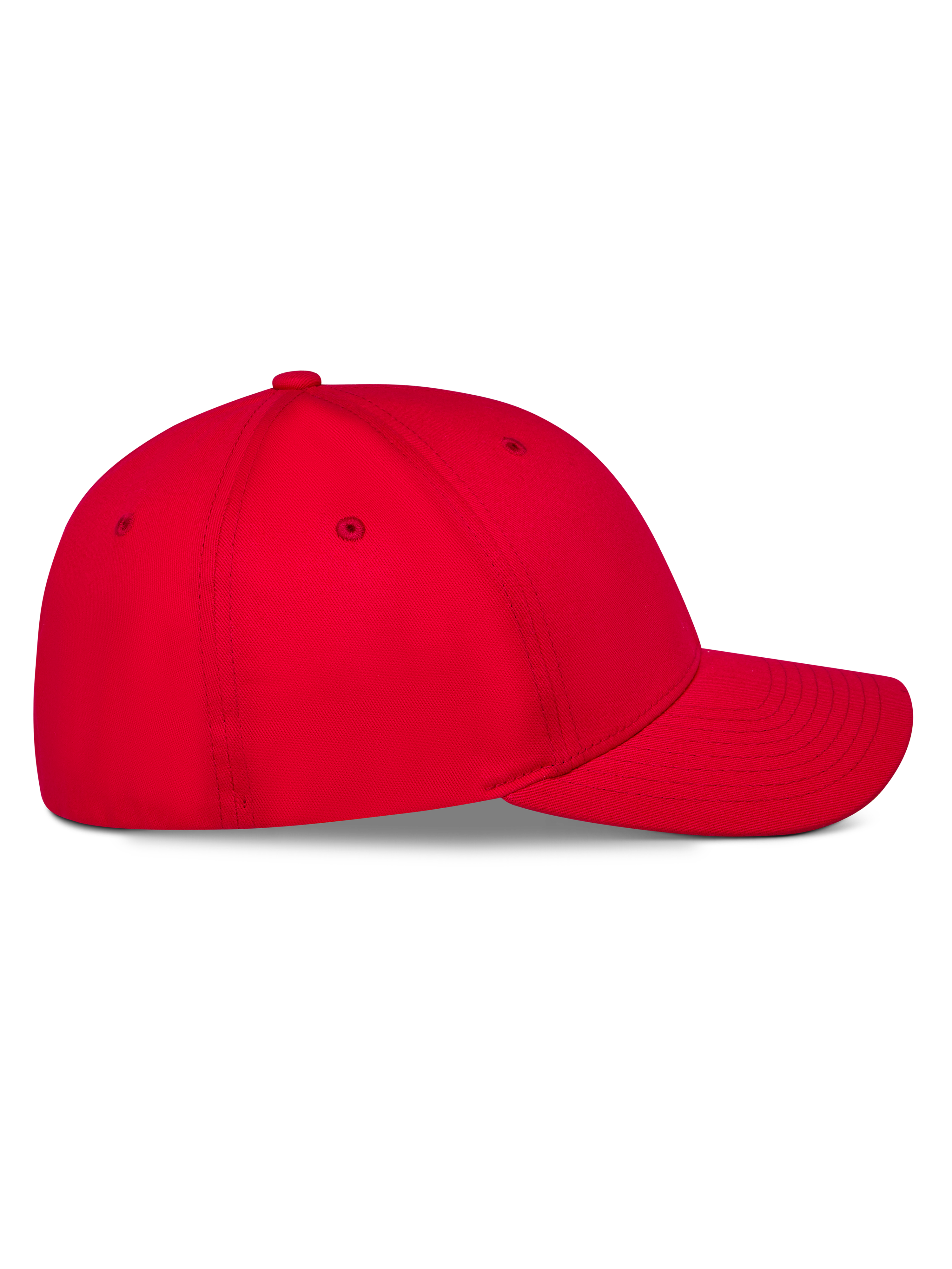 Alpinestars Pivot Hat, Red, side profile featuring curved bill and structured crown, twill fabric, casual motorsport sportswear