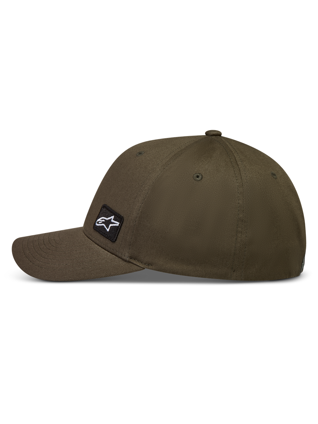 Alpinestars Pivot Hat, military green sportswear cap with a curved bill and signature embroidered Astars logo patch.