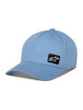 Alpinestars Pivot Hat, curved bill baseball cap, Blue, featuring a small black embroidered Astars logo patch on the side, casual sportswear accessory