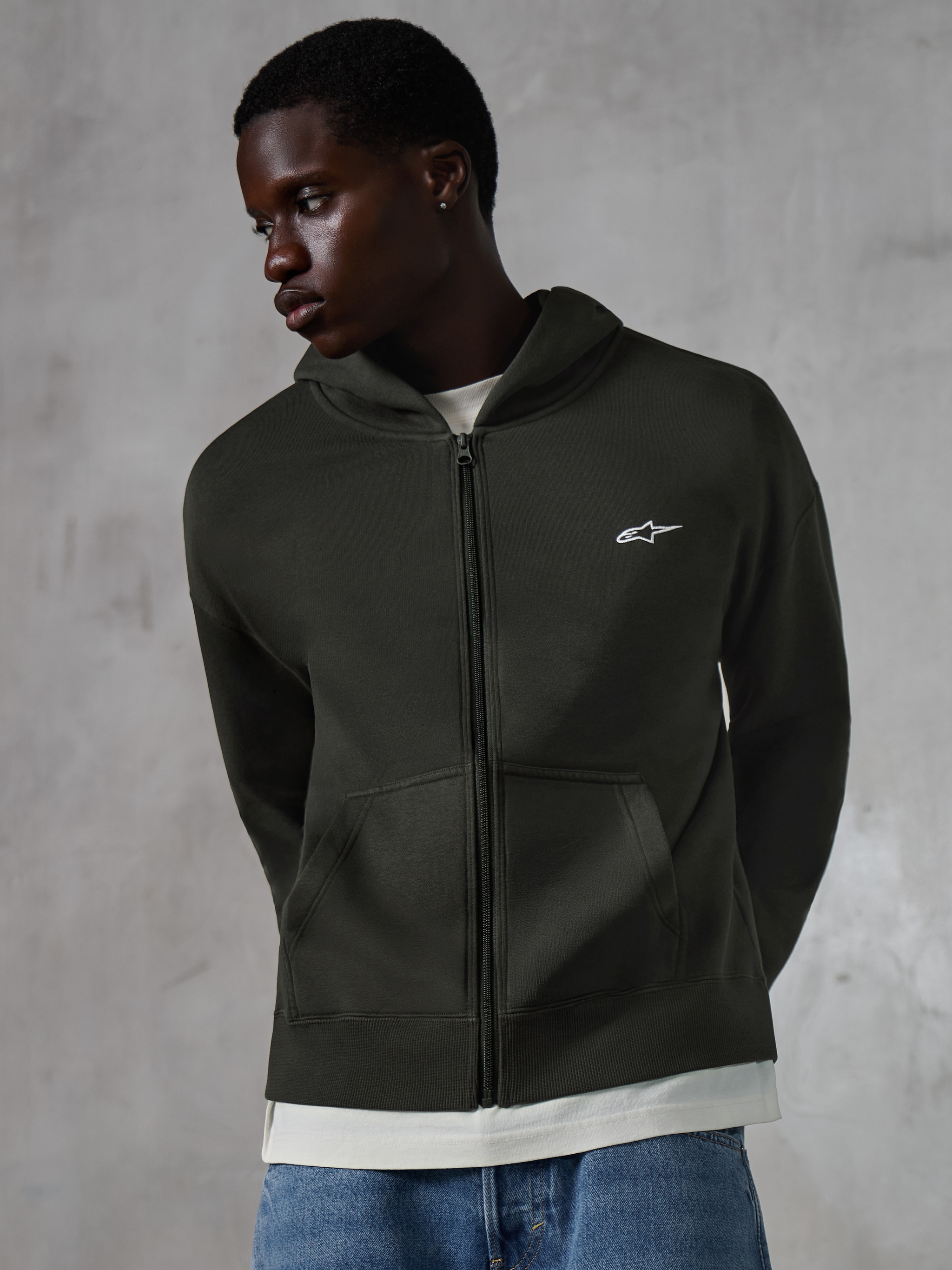 Essentials Ageless Zip Hoodie - Black Sportswear Hoodie | Alpinestars®