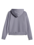 Alpinestars Essentials Ageless Zip Hoodie, back view, Silver, casual fleece streetwear, relaxed fit, ribbed cuffs and hem, garment stone wash finish