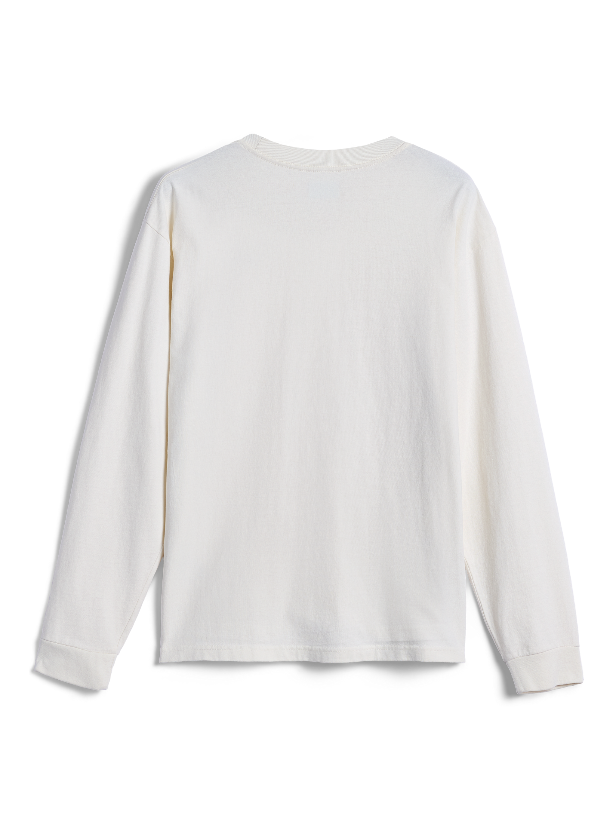 Alpinestars Essentials Ageless LS Tee, Long Sleeve T-Shirt, Off White, back view, plain minimalist design, relaxed fit, organic cotton casual wear