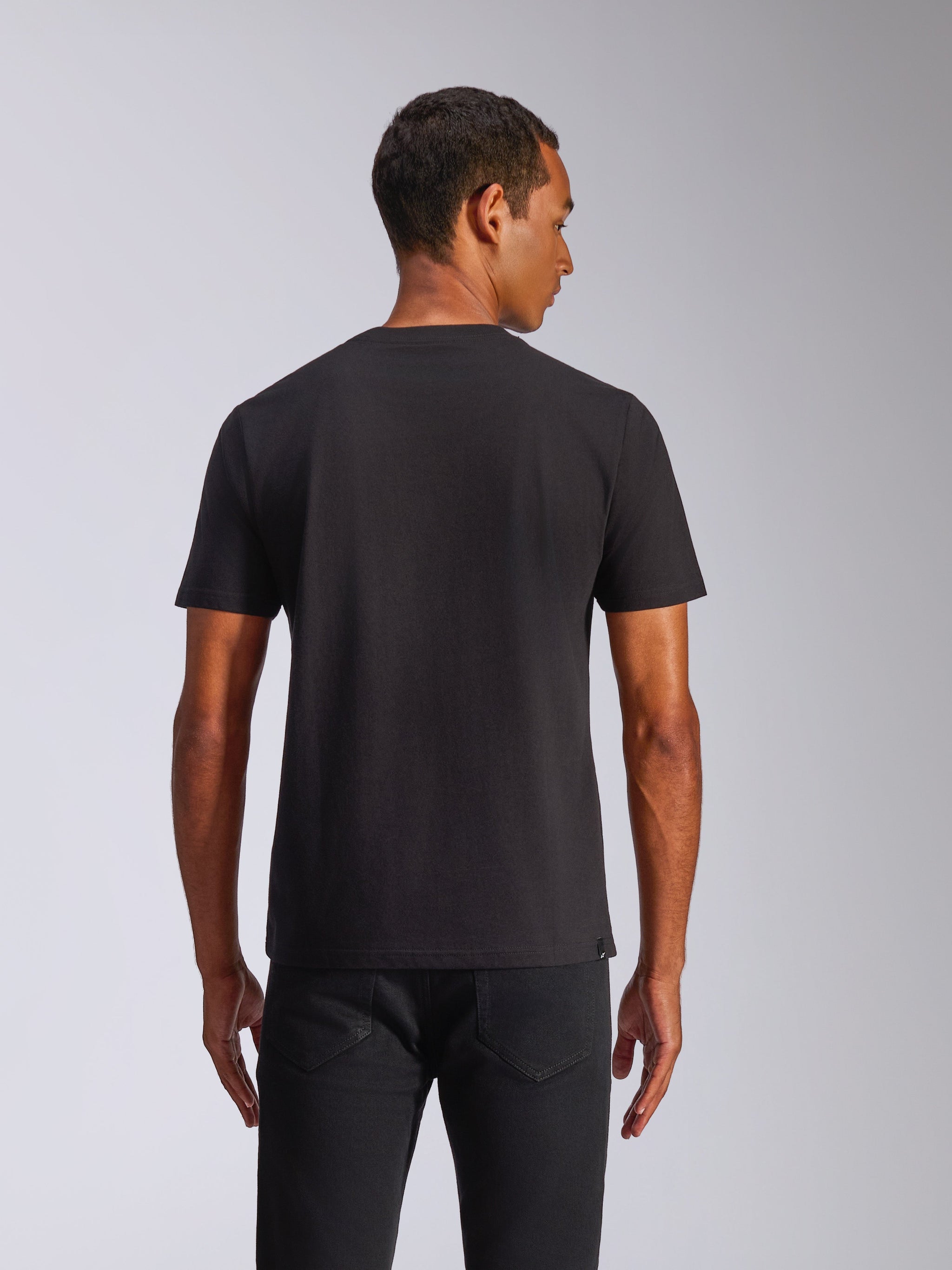 Alpinestars Shaded CSF Tee, Short Sleeve T-Shirt, Black, Rear view on model, casual motorsport streetwear
