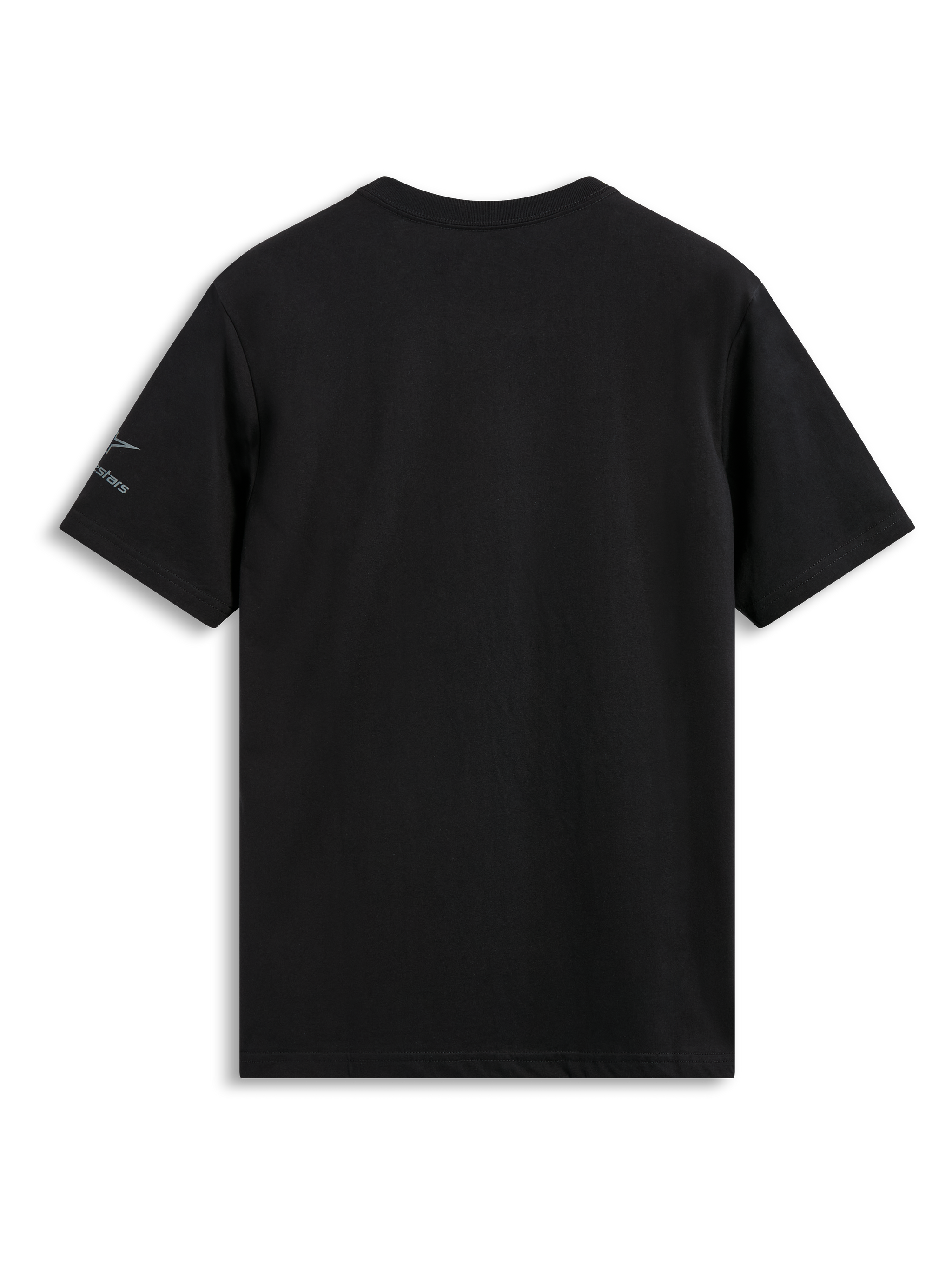 Alpinestars Global CSF Tee, Short Sleeve T-Shirt, Black, back view featuring small logo on the left sleeve, casual motorsport streetwear