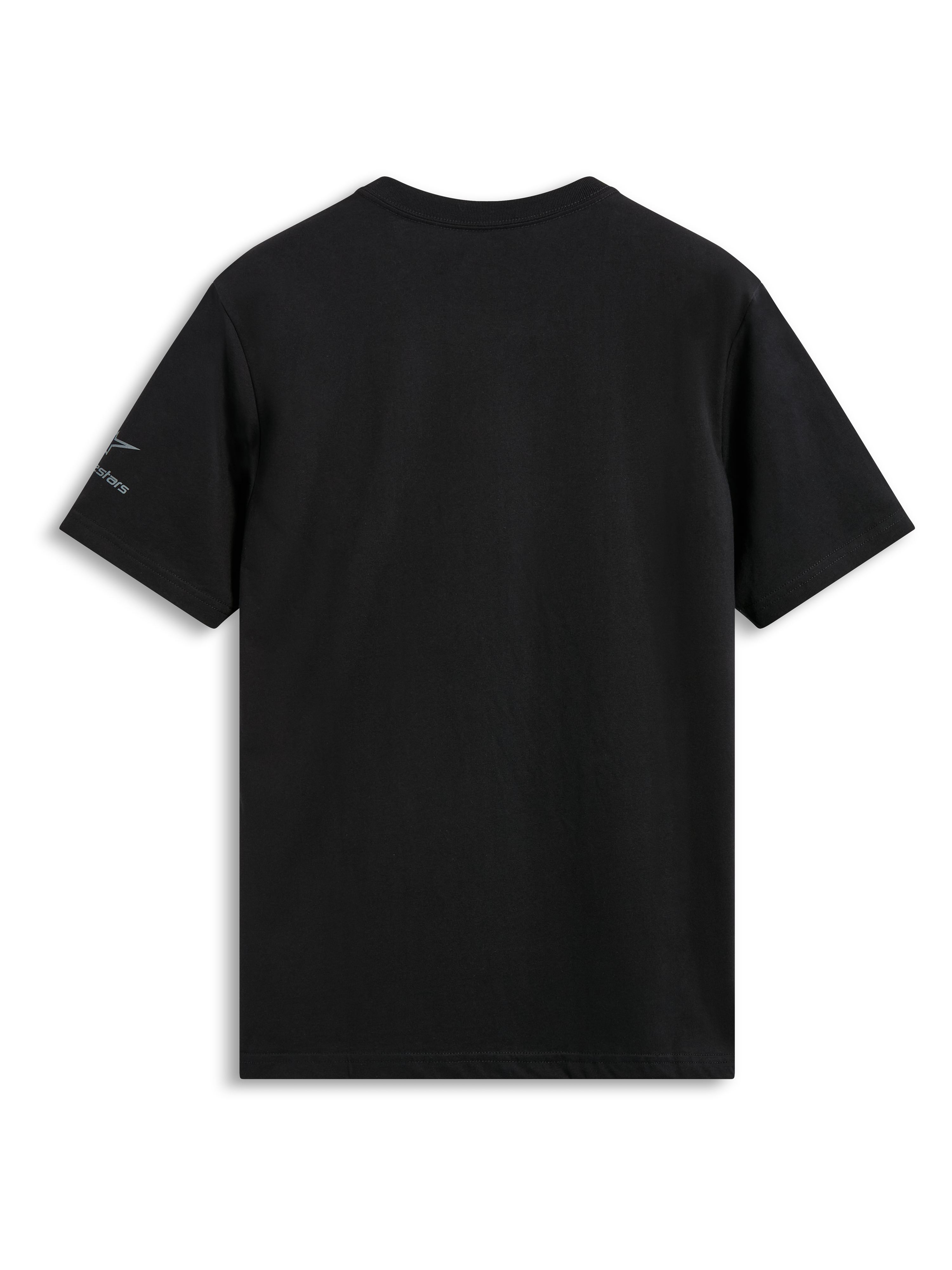 Alpinestars Global CSF Tee, Short Sleeve T-Shirt, Black, back view featuring small logo on the left sleeve, casual motorsport streetwear