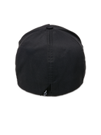 Alpinestars Ageless Reflex Waterproof Hat, Black, Back View, featuring flex-back construction, technical waterproof fabric, and a small black tag with the white Astars logo at the base.