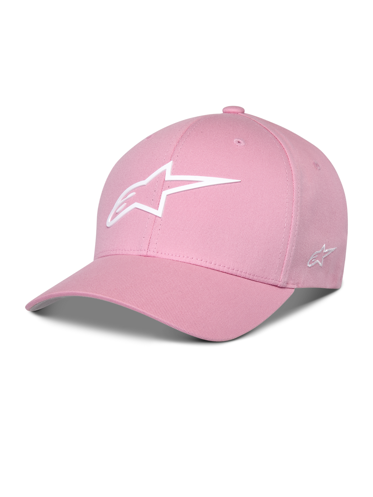 Alpinestars Ageless Multi Hat, Pink Baseball Cap, Curved Brim, White 3D Astars Logo, Structured Crown, Casual Sportswear