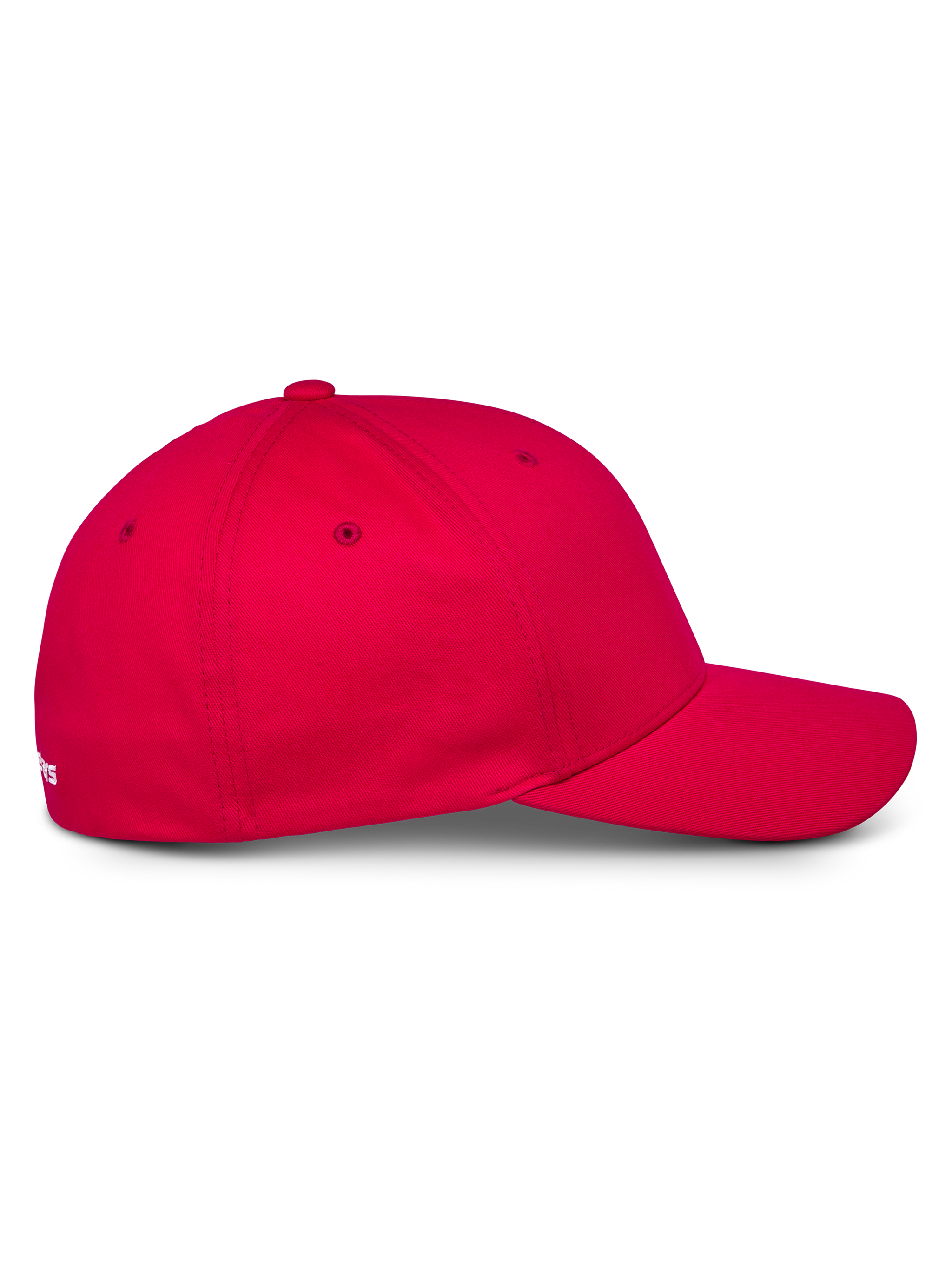 Alpinestars Corp Shift Multi Hat, Red, Baseball Cap, side profile view with curved bill and structured crown, stretch twill fabric, casual motorsport headwear