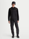 Alpinestars Datrix Hoodie, Premium Sportswear Pullover for Everyday Comfort and Motorsport Style, Men's, Black, constructed from tri-blend double-face fleece with tonal HD branding, a mesh-lined hood, and a dart-detail pocket, shown on-model for a clean, streamlined fit.